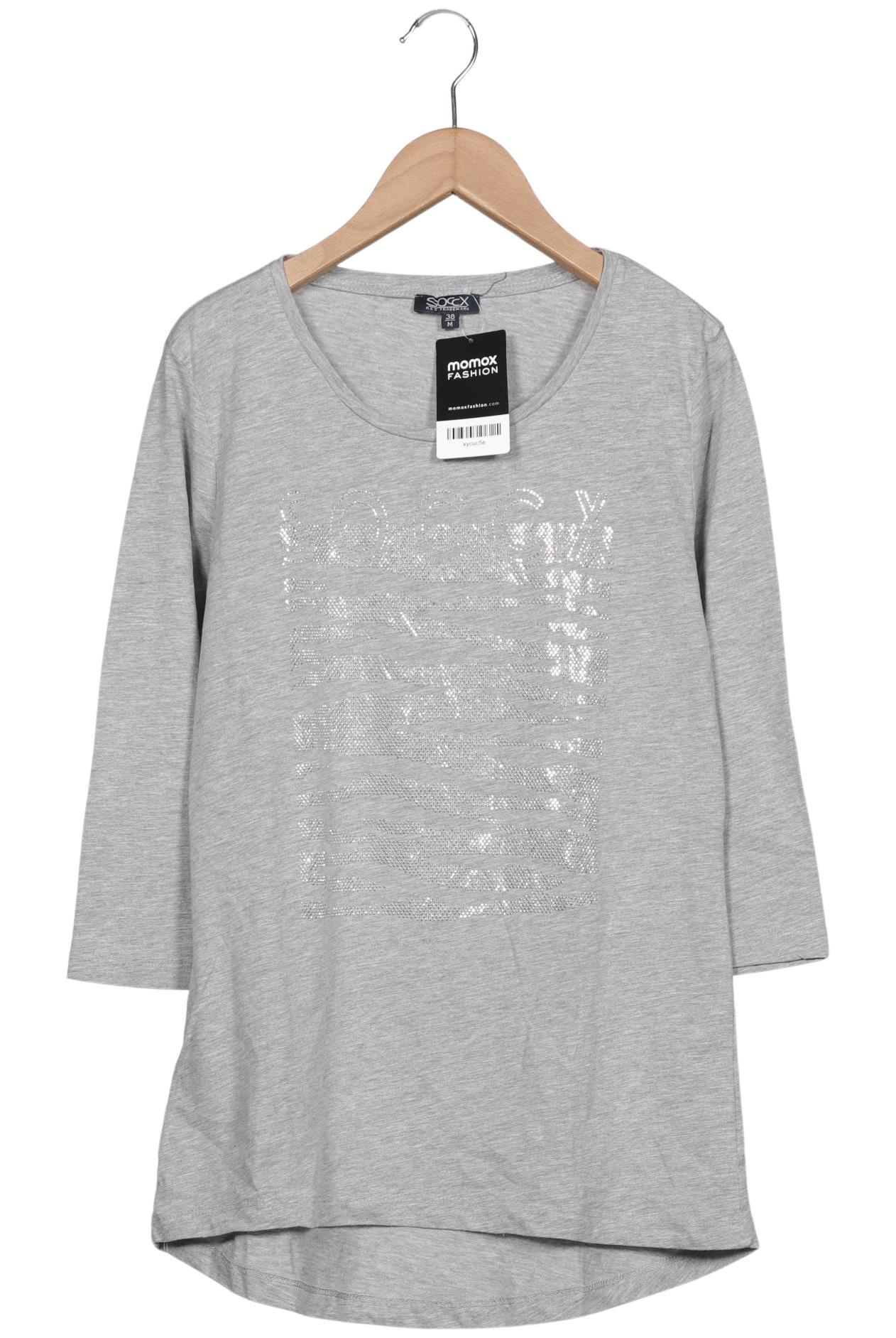 

Soccx Damen Langarmshirt, grau, Gr. 38