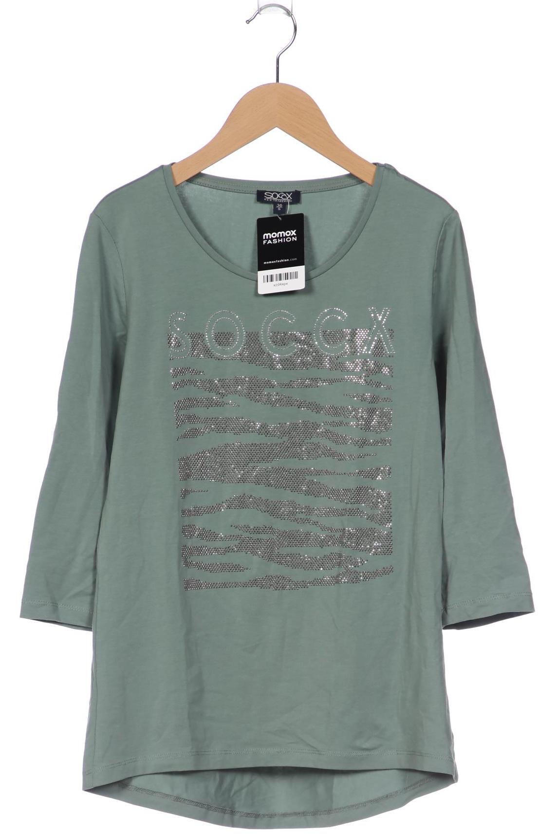 

Soccx Damen Langarmshirt, grün, Gr. 36