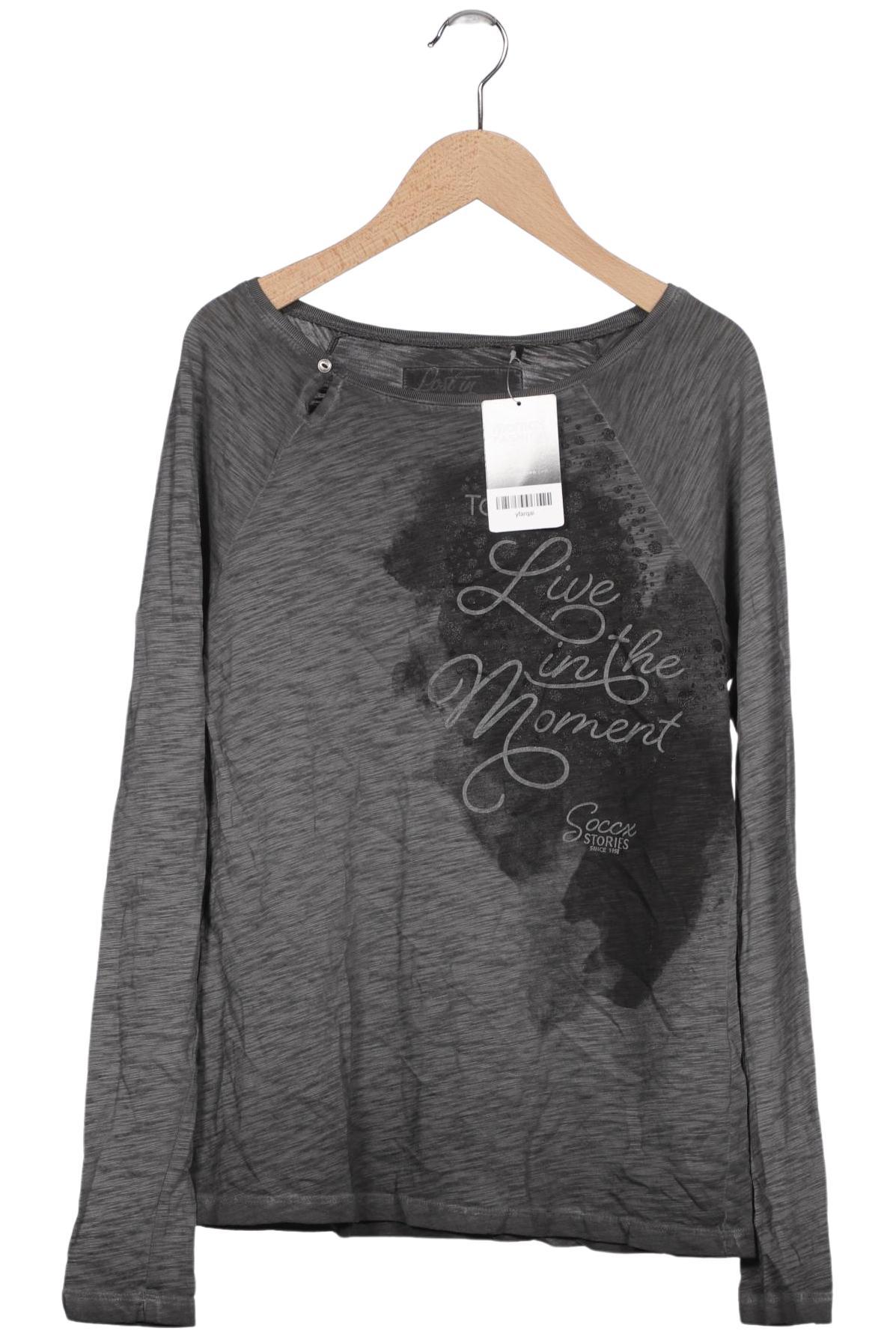 

Soccx Damen Langarmshirt, grau, Gr. 36