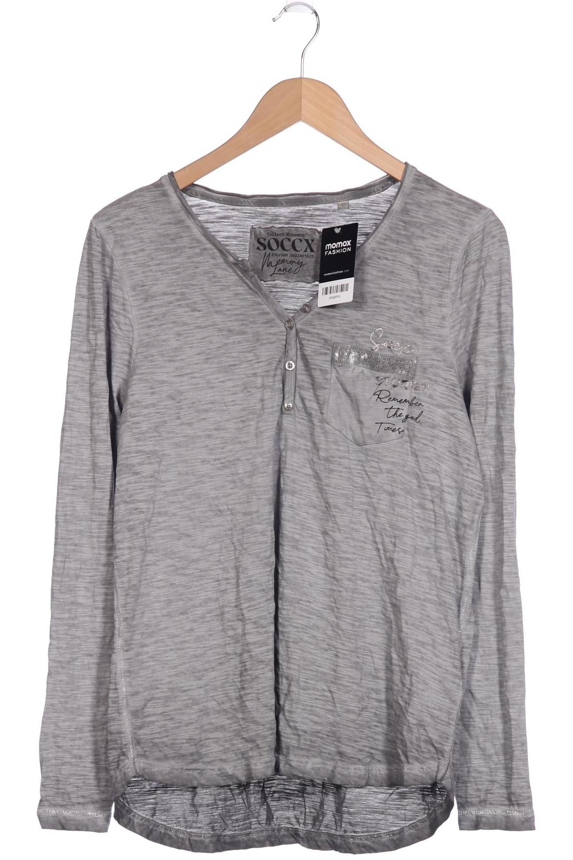 

Soccx Damen Langarmshirt, grau, Gr. 40