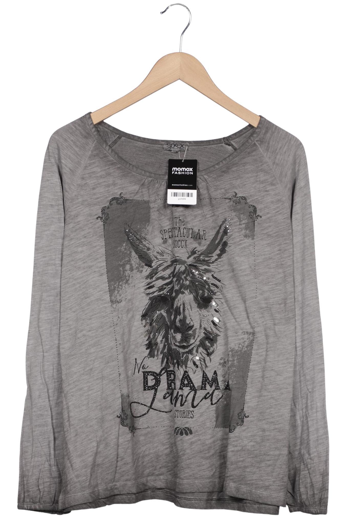 

Soccx Damen Langarmshirt, grau, Gr. 40