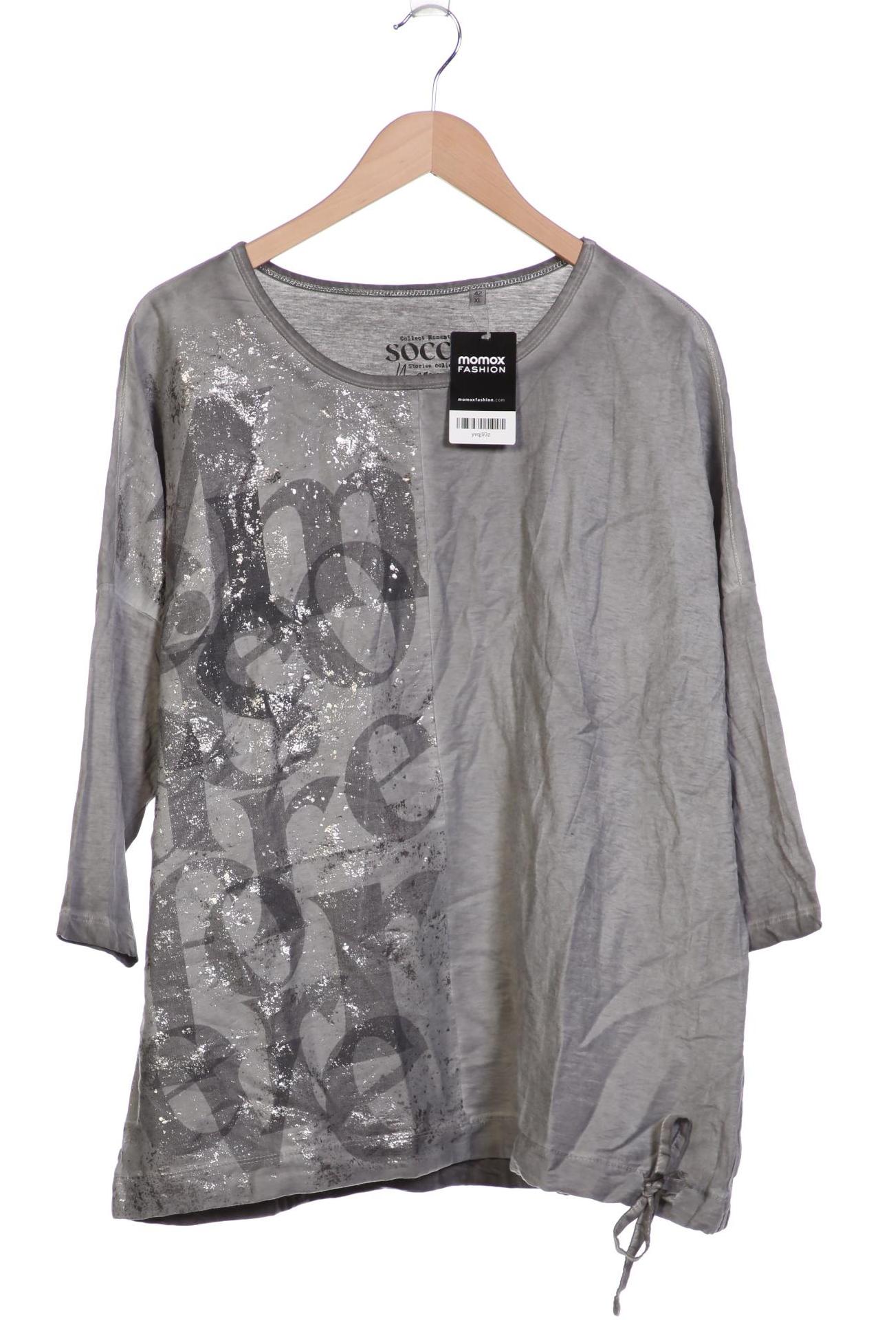 

Soccx Damen Langarmshirt, grau, Gr. 42