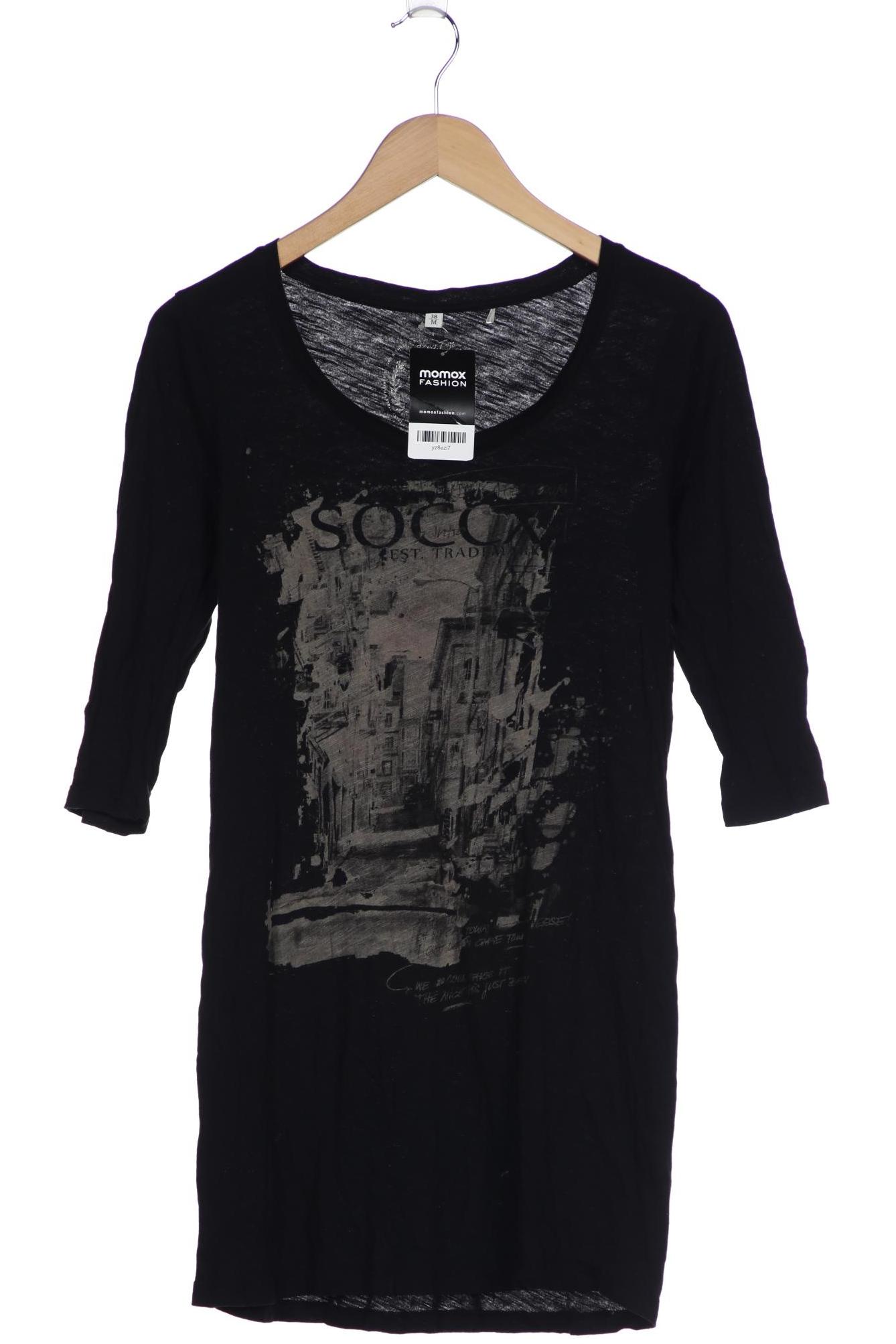 

SOCCX Damen Langarmshirt, schwarz