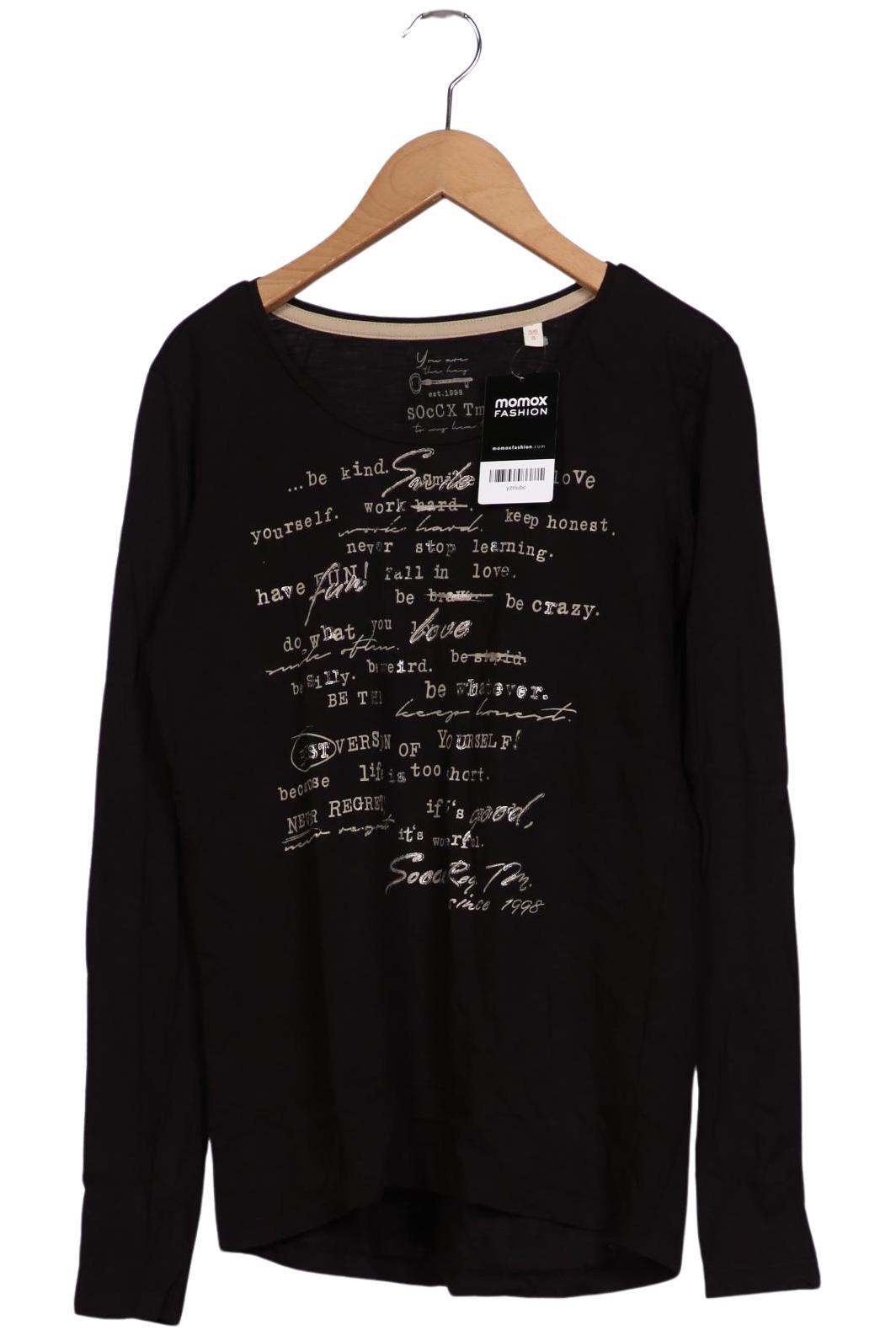 

Soccx Damen Langarmshirt, schwarz, Gr. 36