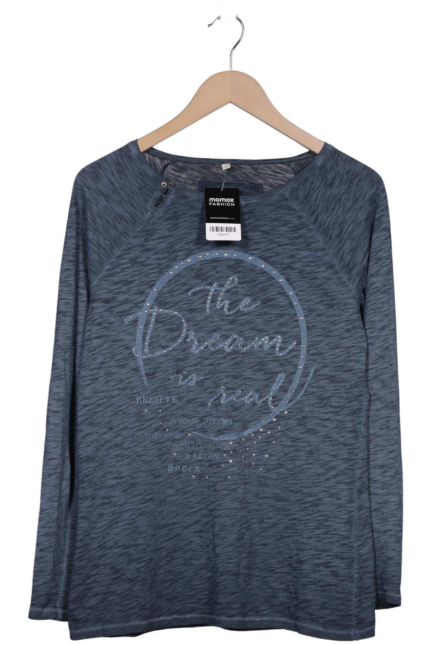 

Soccx Damen Langarmshirt, blau, Gr. 38