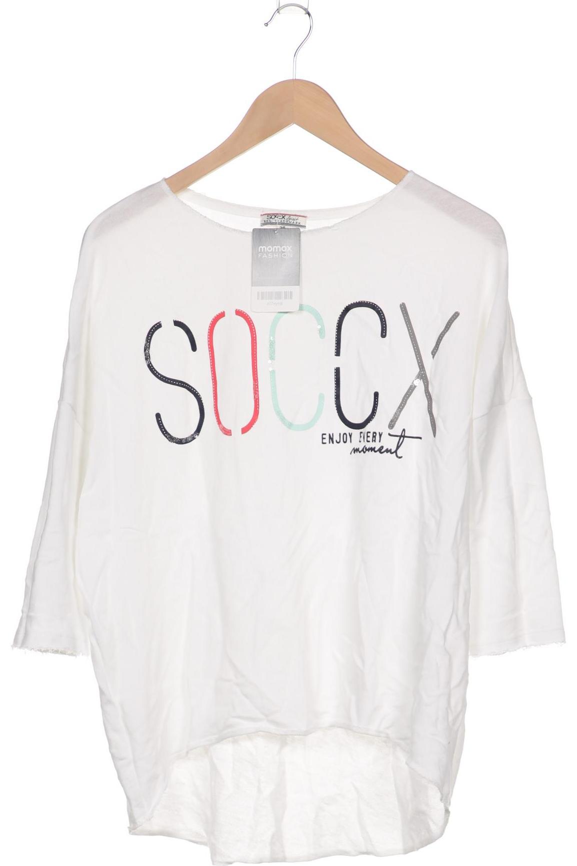 

SOCCX Damen Langarmshirt, weiß