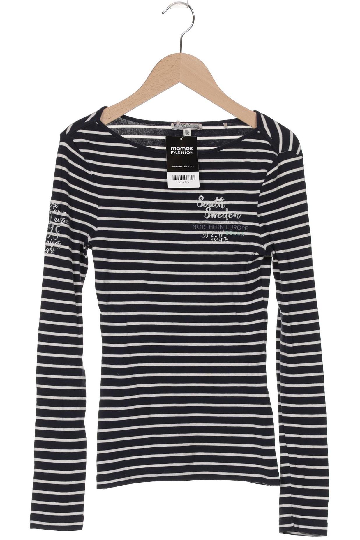 

Soccx Damen Langarmshirt, marineblau, Gr. 34
