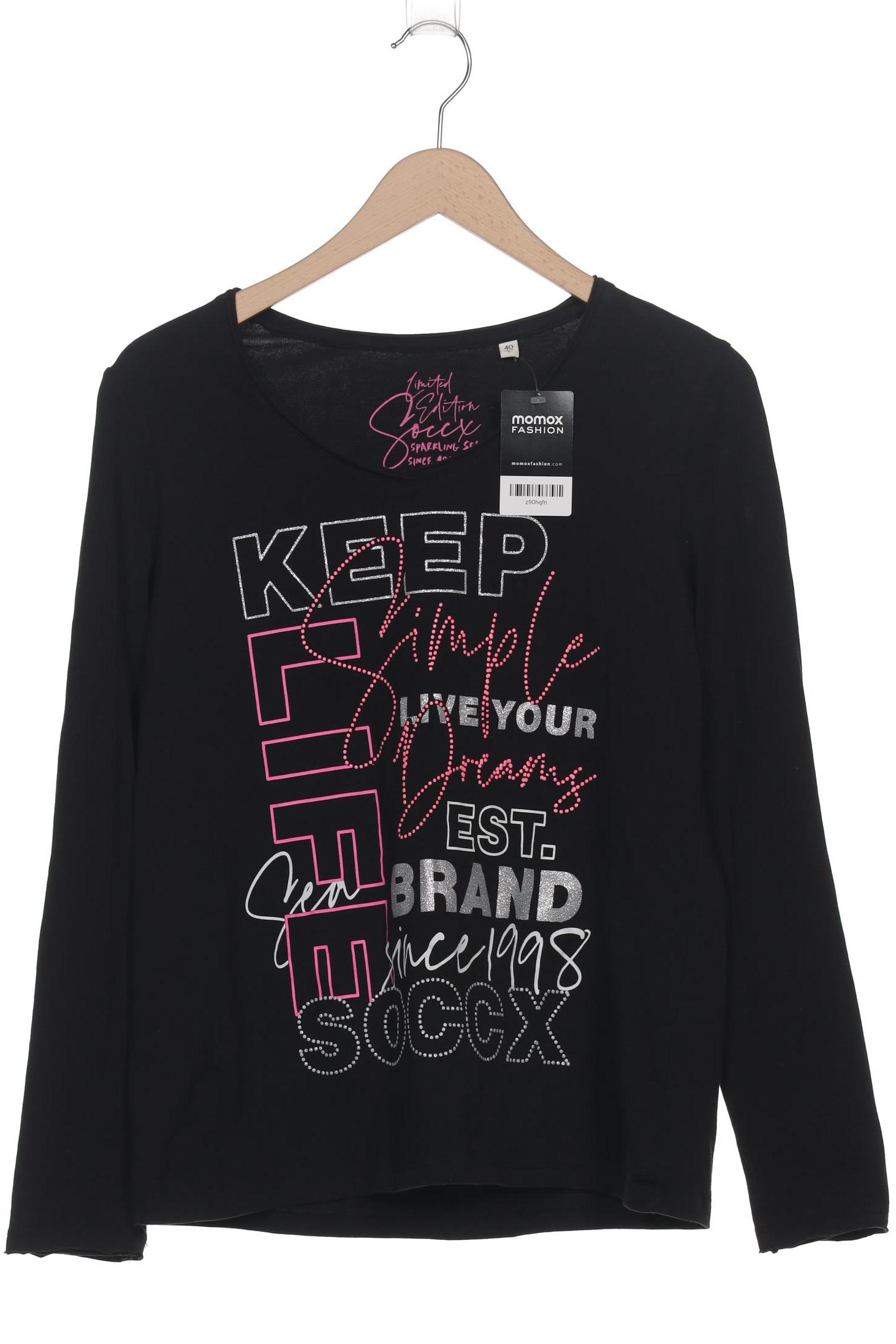 

Soccx Damen Langarmshirt, schwarz, Gr. 40