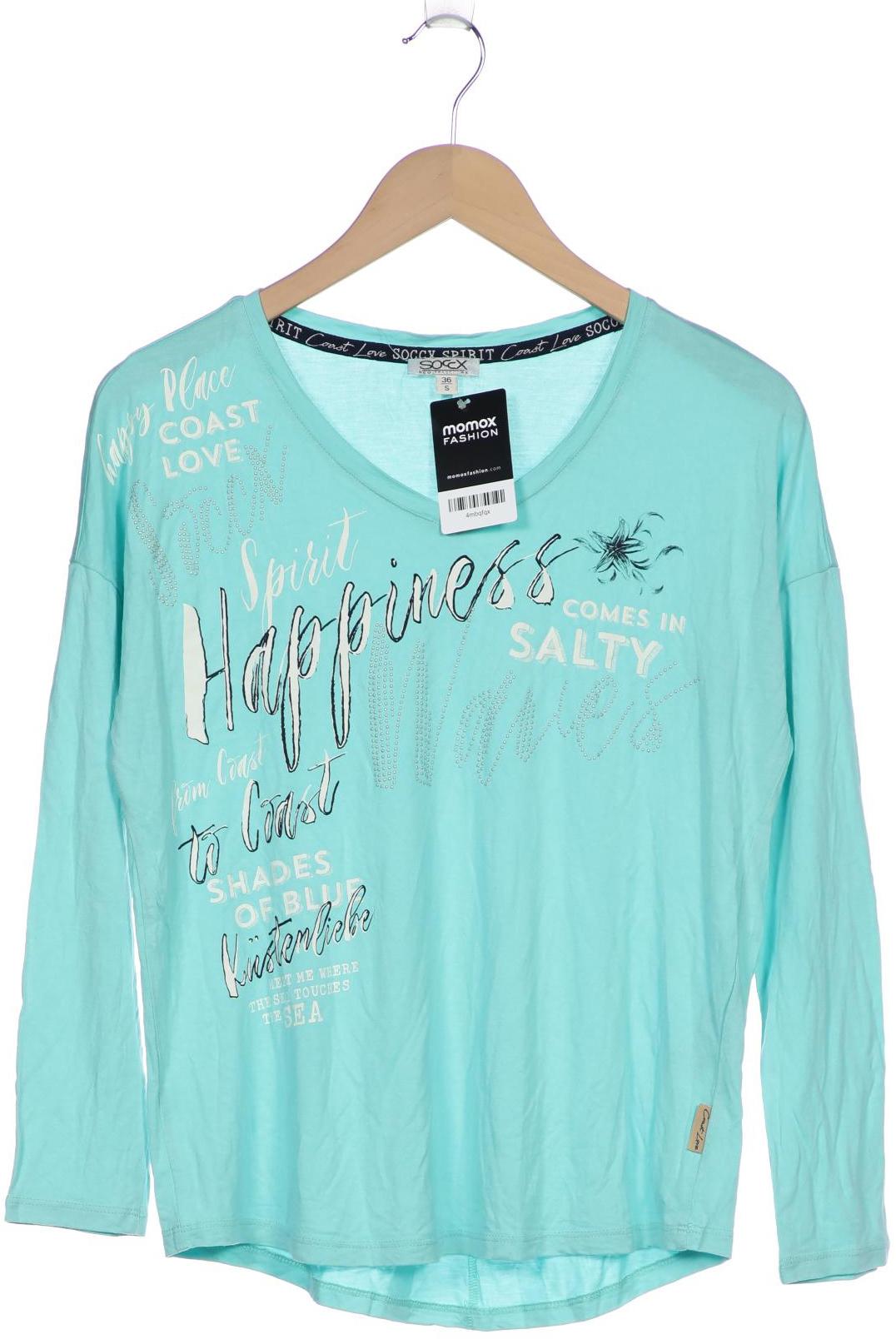 

Soccx Damen Langarmshirt, hellgrün, Gr. 36