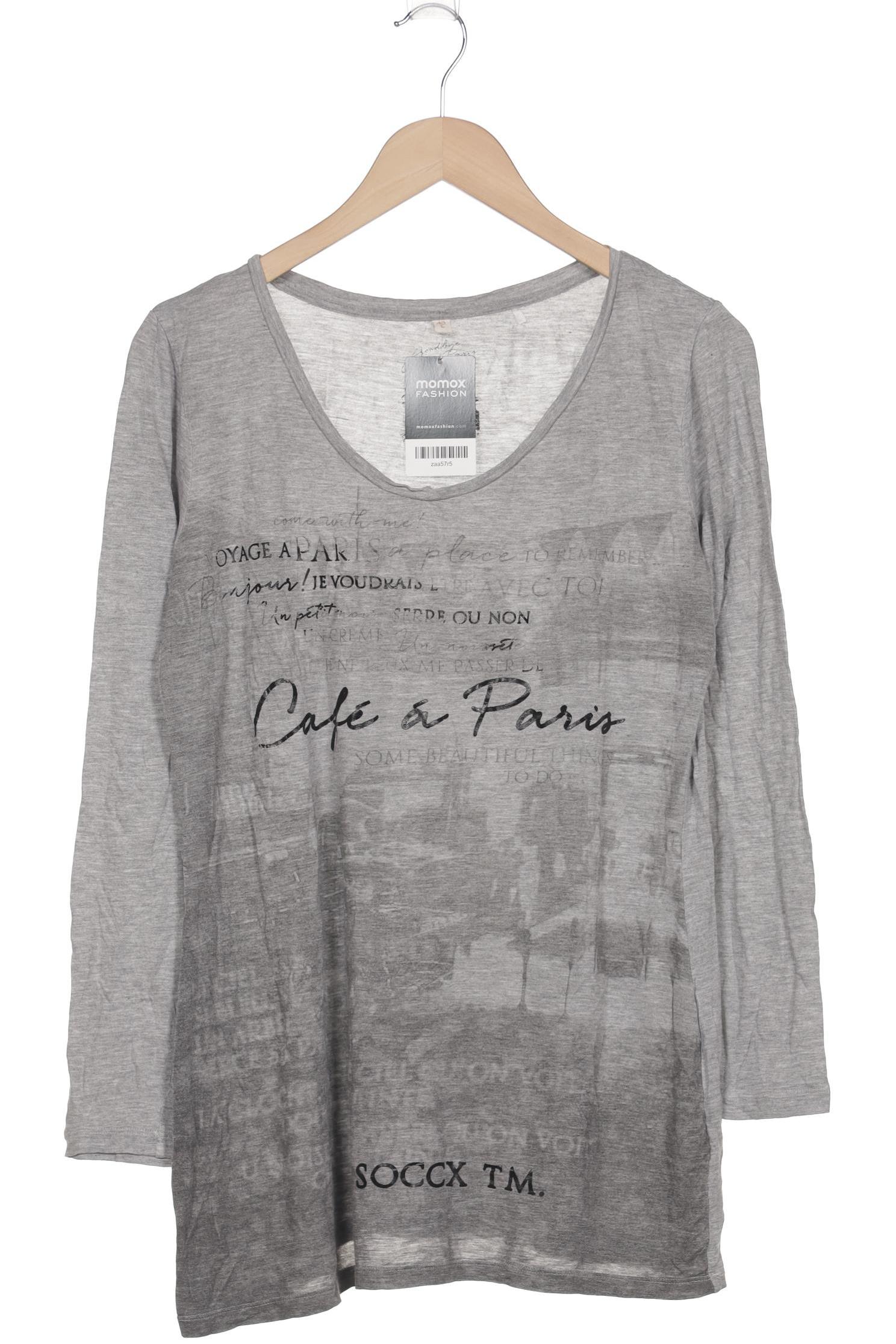 

Soccx Damen Langarmshirt, grau, Gr. 40