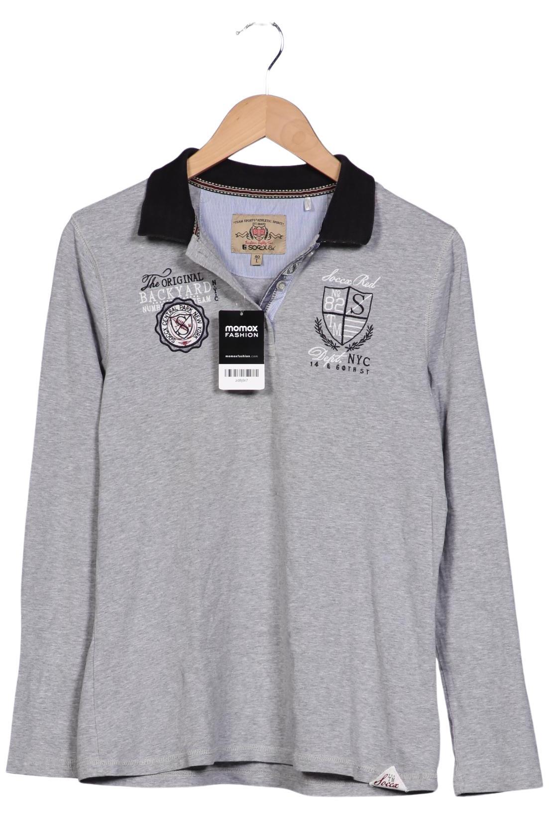 

Soccx Damen Langarmshirt, grau, Gr. 40