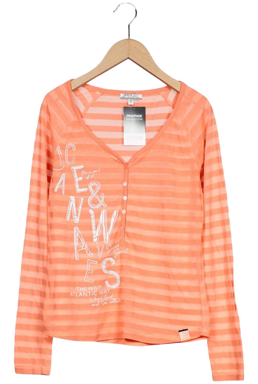 

Soccx Damen Langarmshirt, orange, Gr. 36