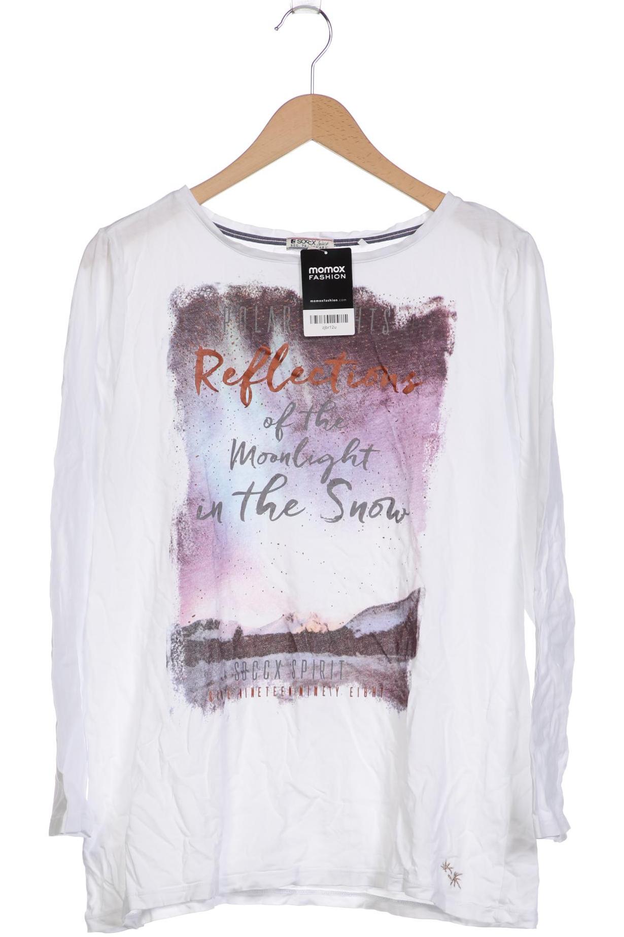

Soccx Damen Langarmshirt, weiß, Gr. 44