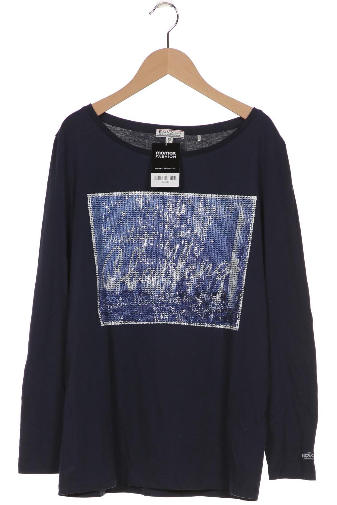 

SOCCX Damen Langarmshirt, marineblau