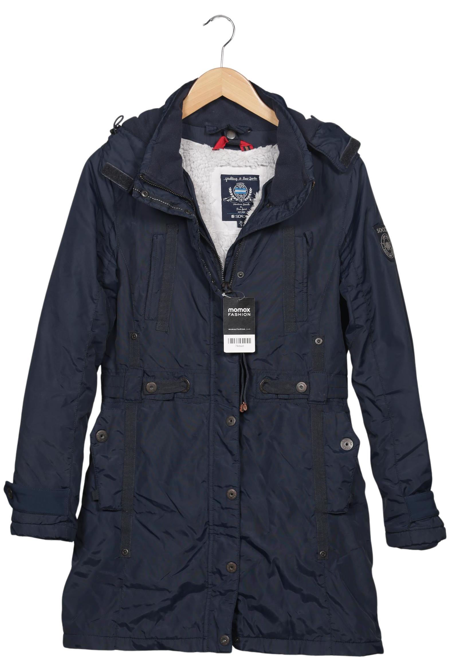 

Soccx Damen Mantel, marineblau, Gr. 36
