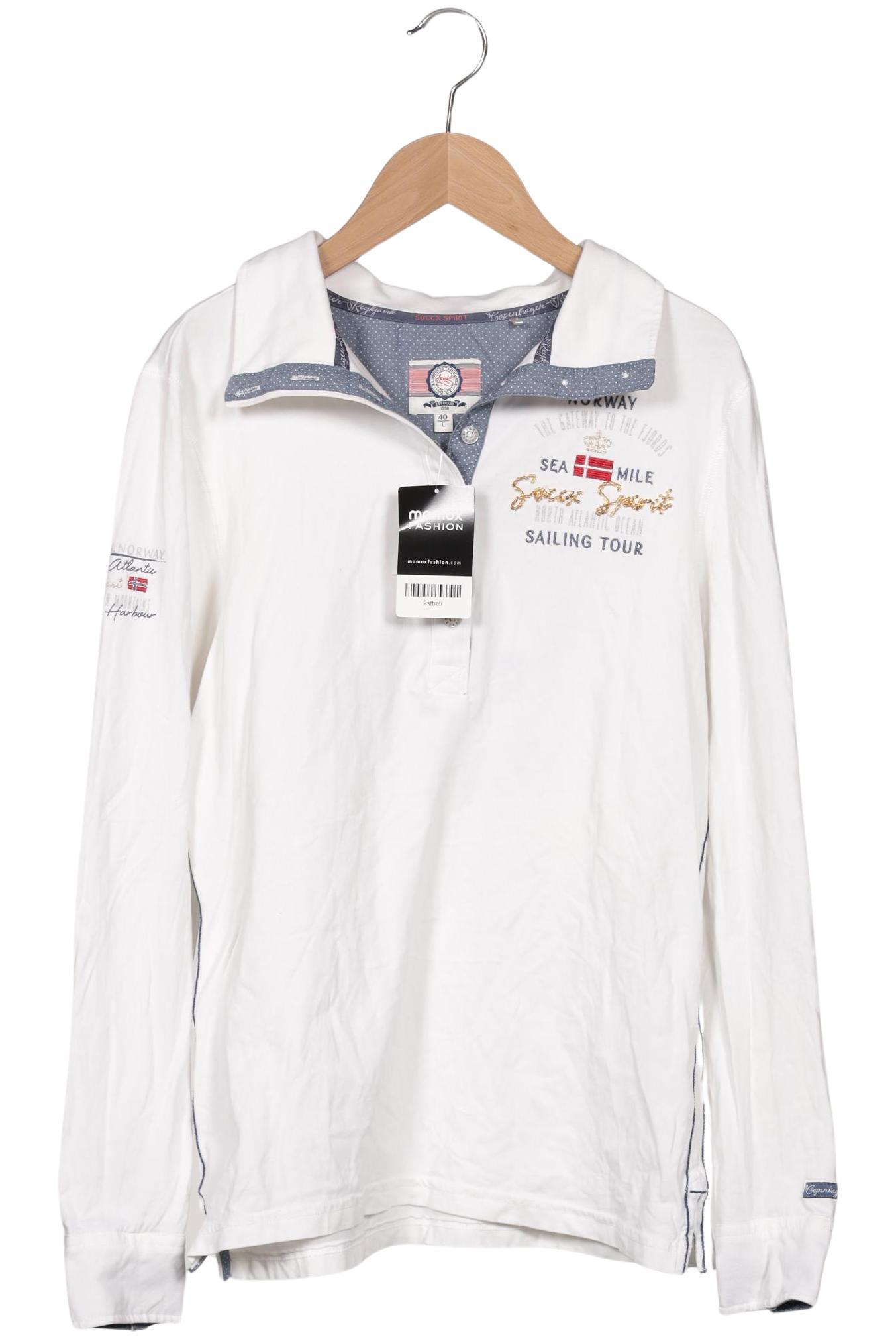 

Soccx Damen Poloshirt, weiß, Gr. 40