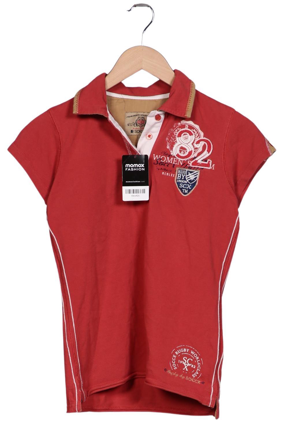 

Soccx Damen Poloshirt, rot, Gr. 34