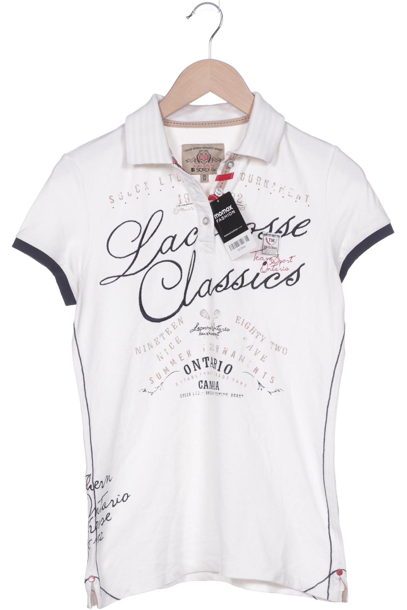 

SOCCX Damen Poloshirt, weiß