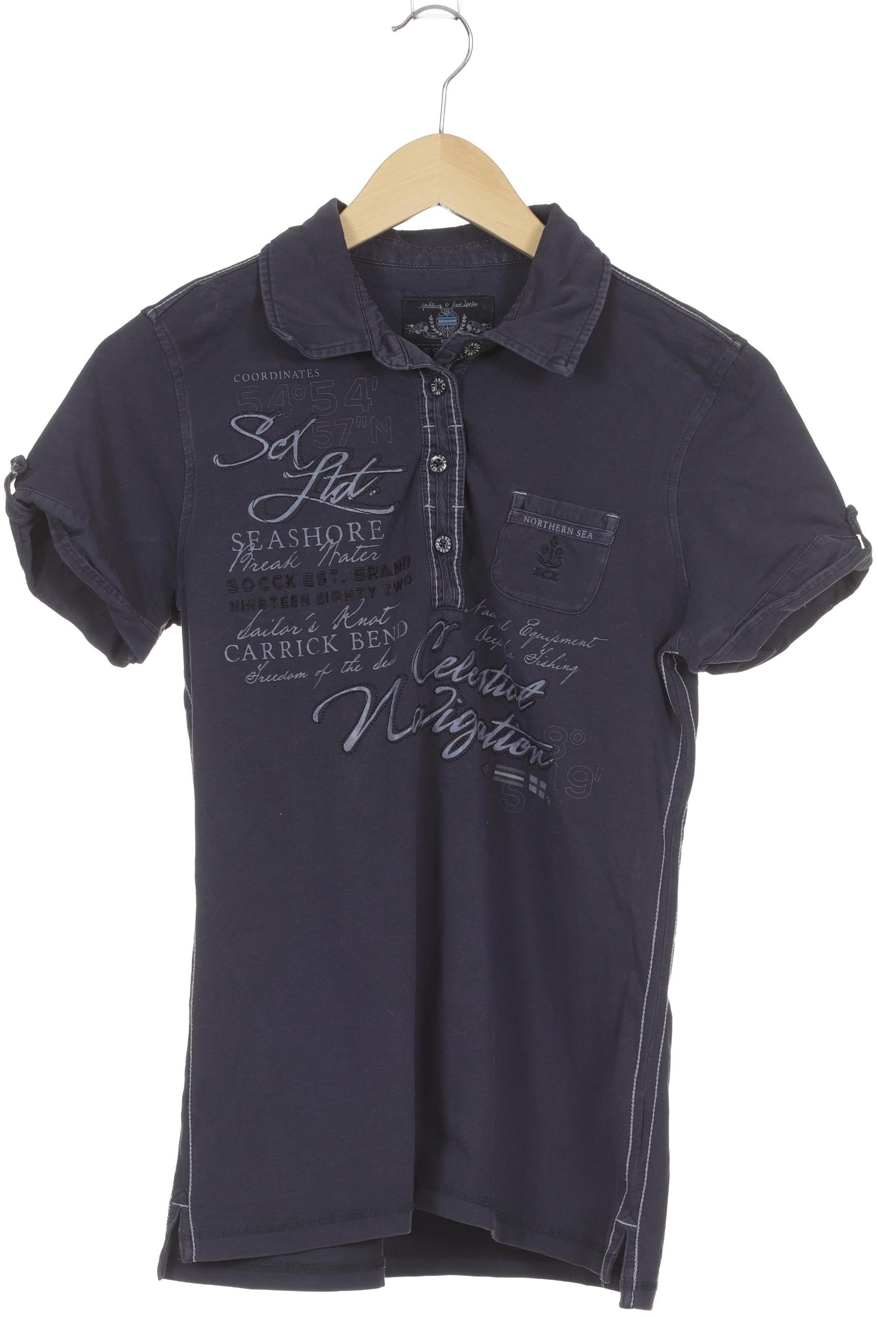 

Soccx Damen Poloshirt, blau, Gr. 38