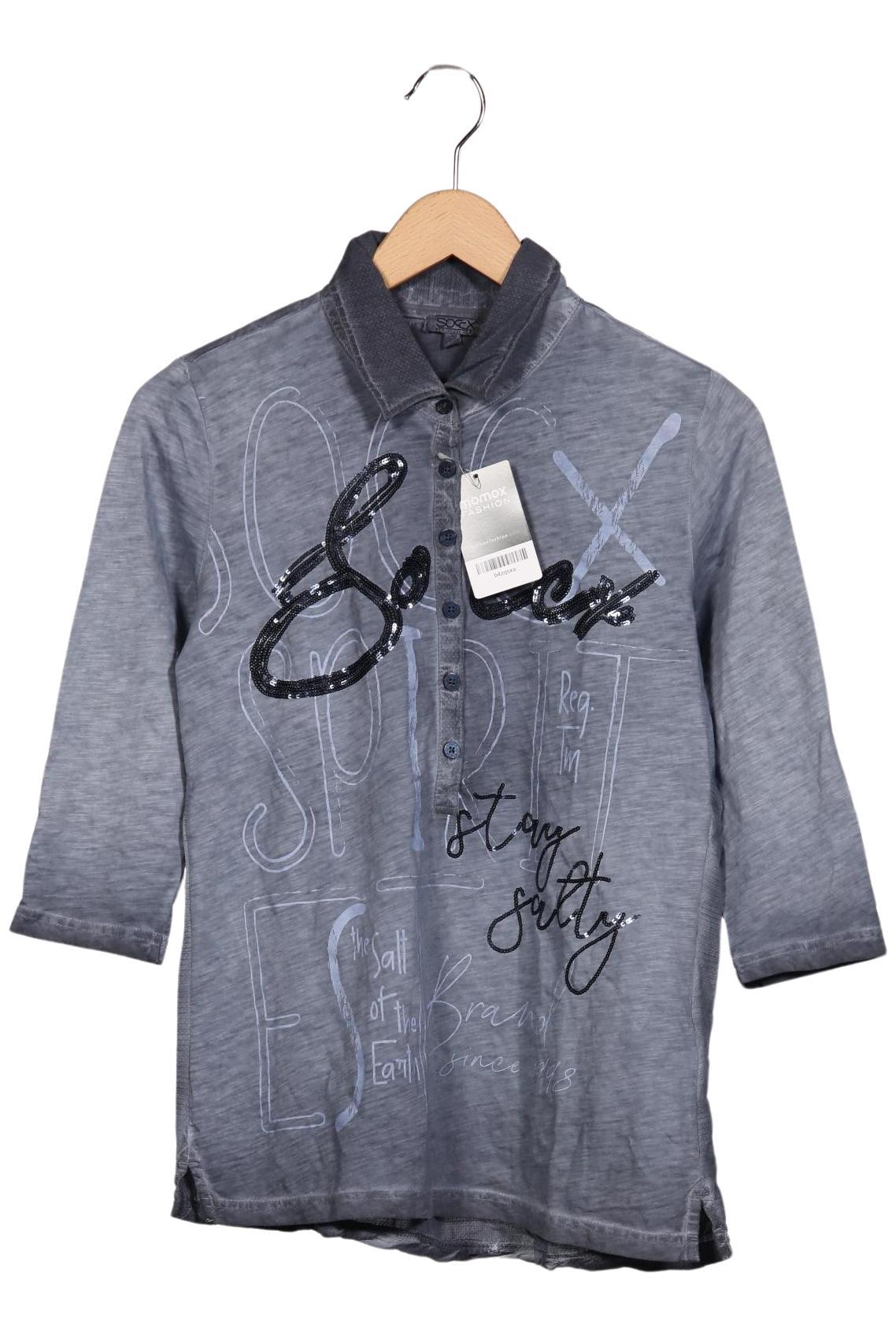 

Soccx Damen Poloshirt, blau, Gr. 38