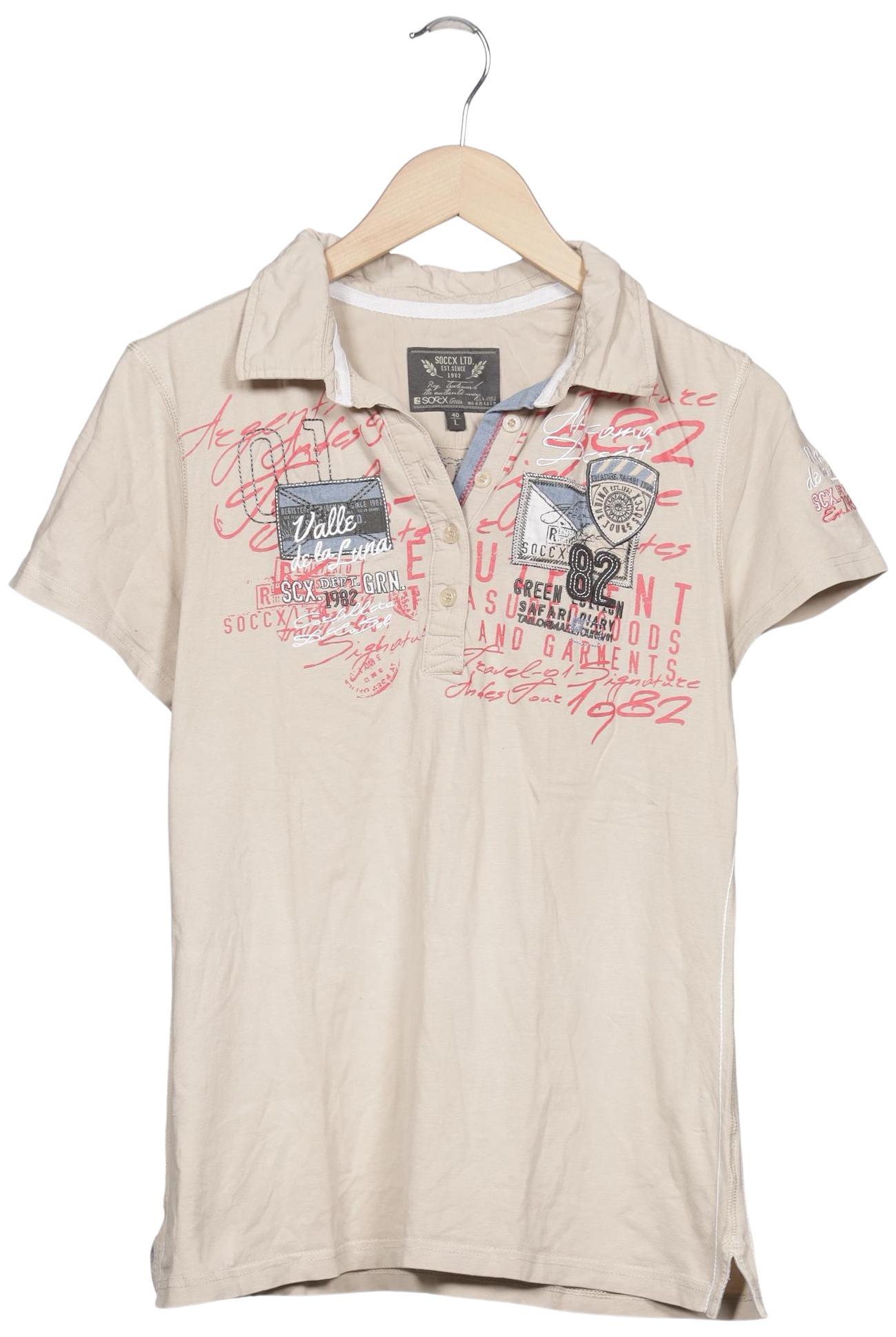 

Soccx Damen Poloshirt, beige, Gr. 40