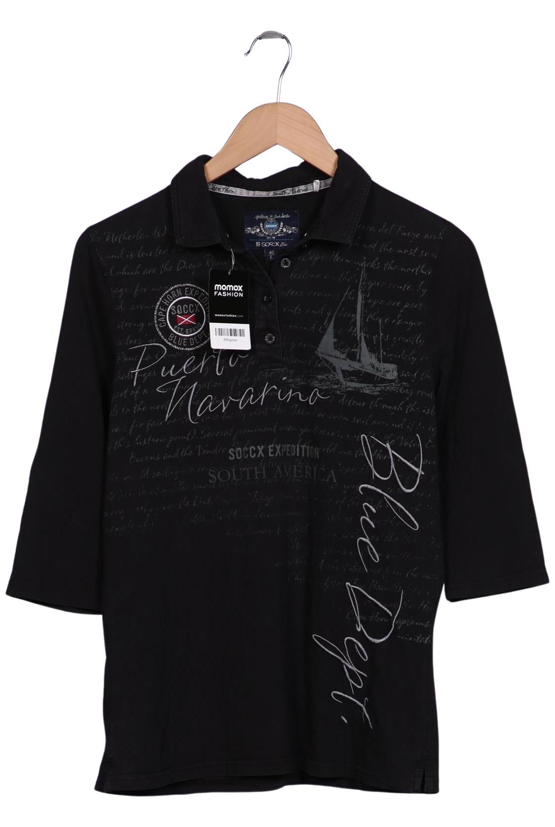 

Soccx Damen Poloshirt, schwarz, Gr. 40