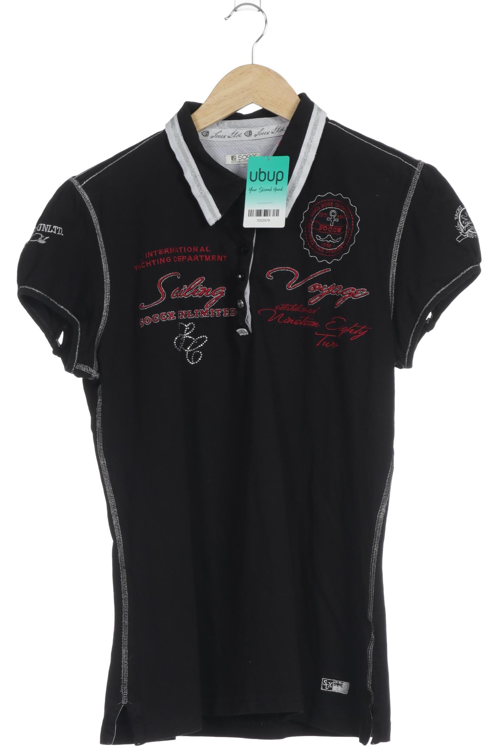 

Soccx Damen Poloshirt, schwarz, Gr. 42