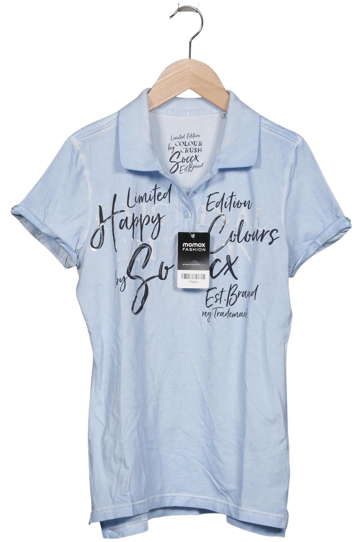 

Soccx Damen Poloshirt, hellblau, Gr. 36