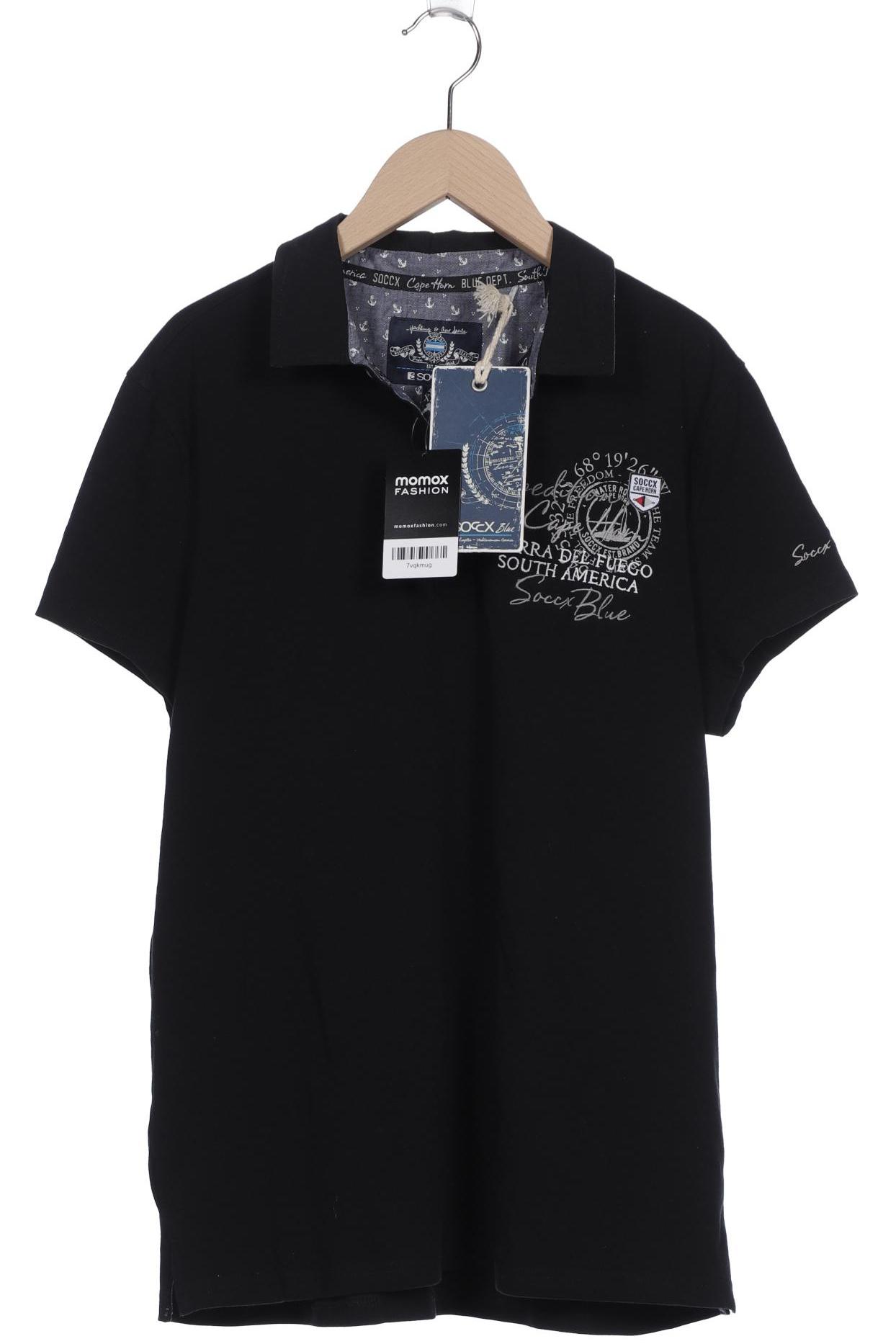 

SOCCX Damen Poloshirt, schwarz