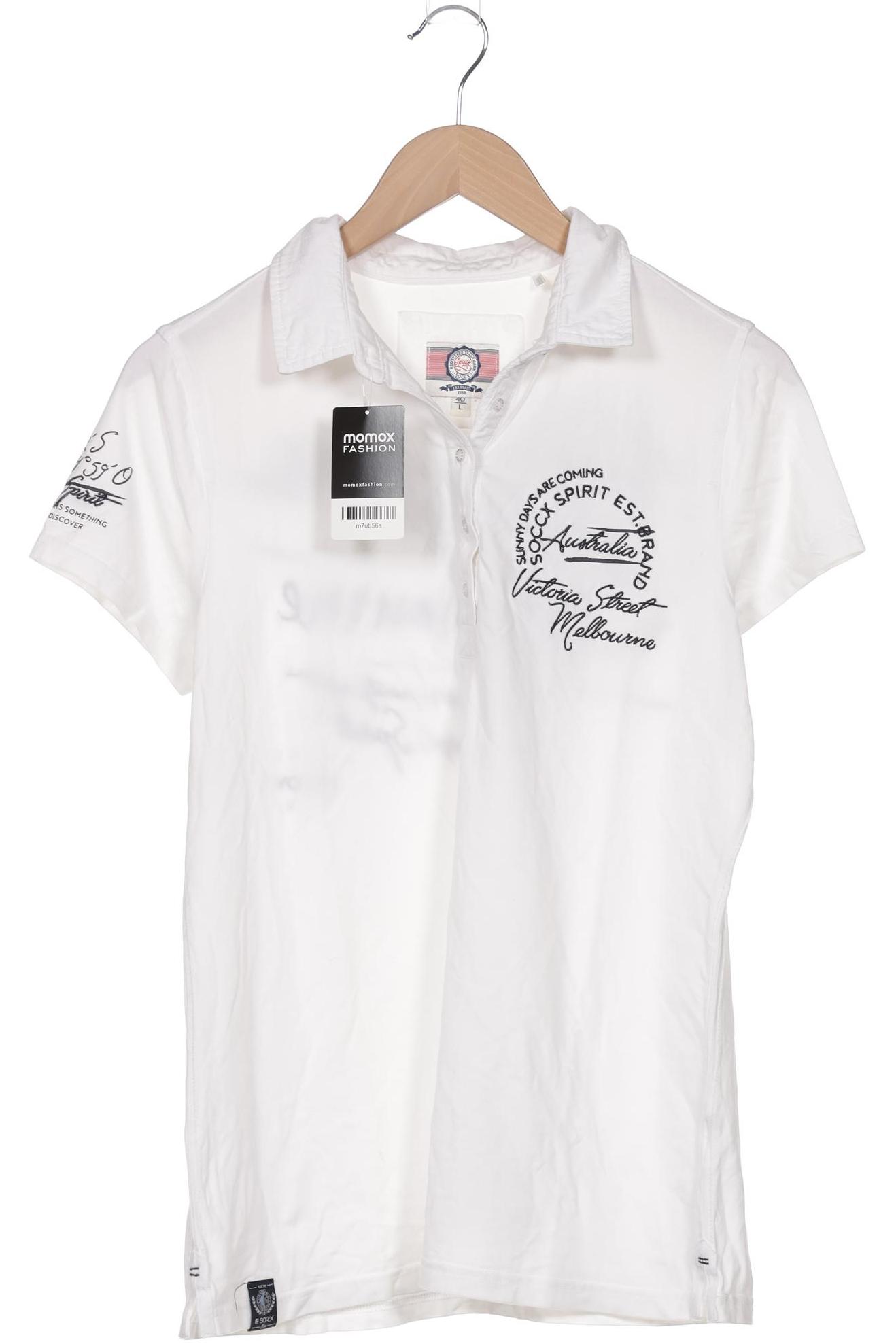 

Soccx Damen Poloshirt, weiß, Gr. 40