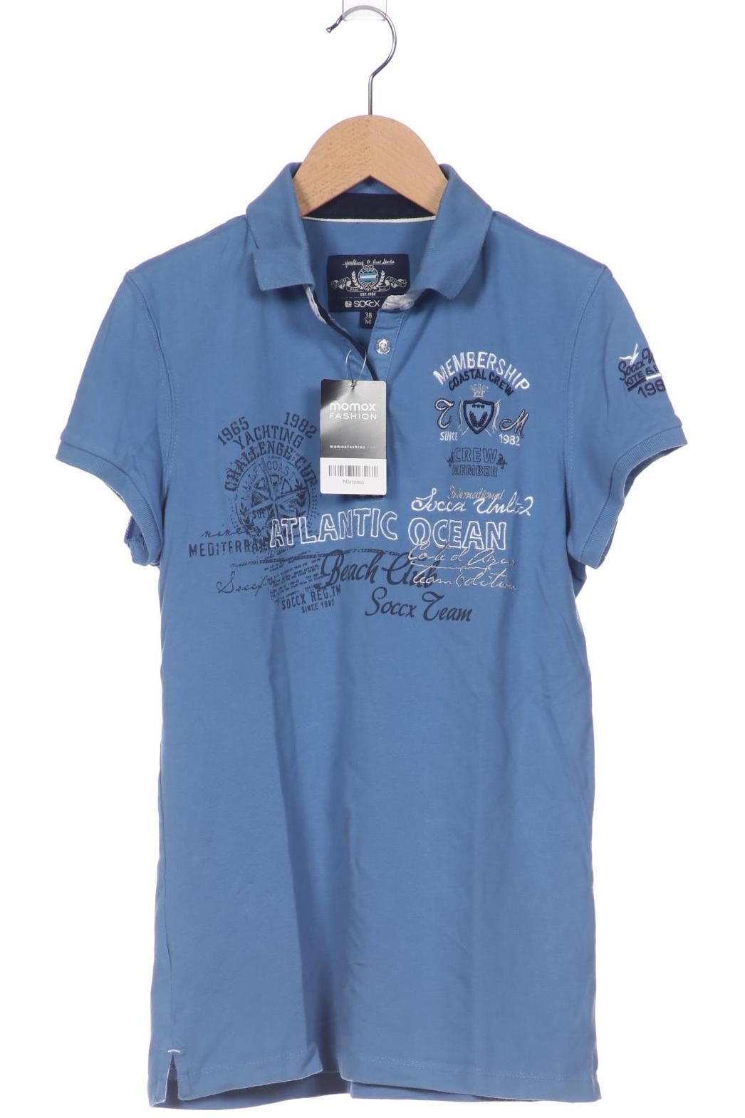 

Soccx Damen Poloshirt, blau, Gr. 38