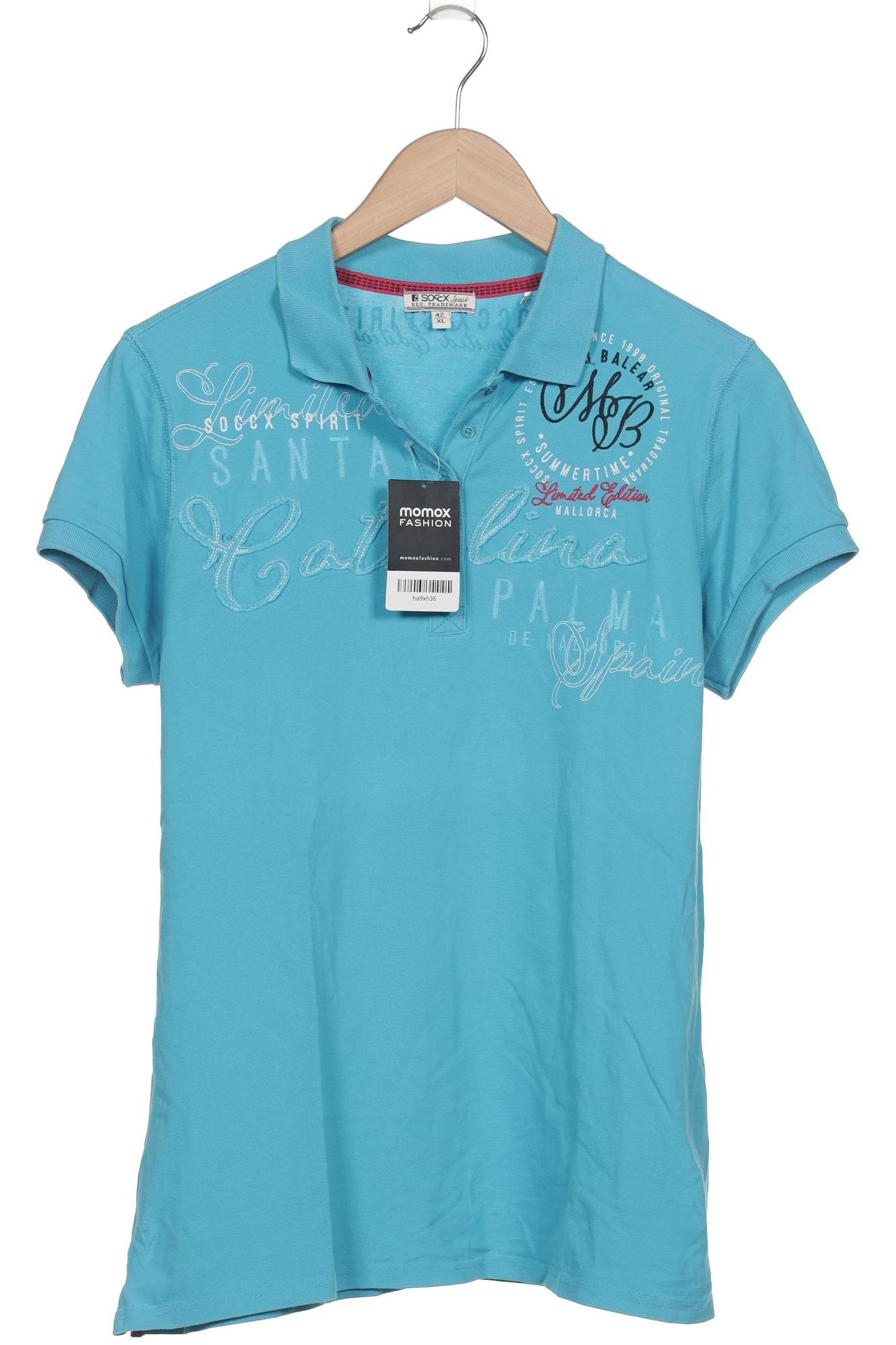 

Soccx Damen Poloshirt, blau, Gr. 42