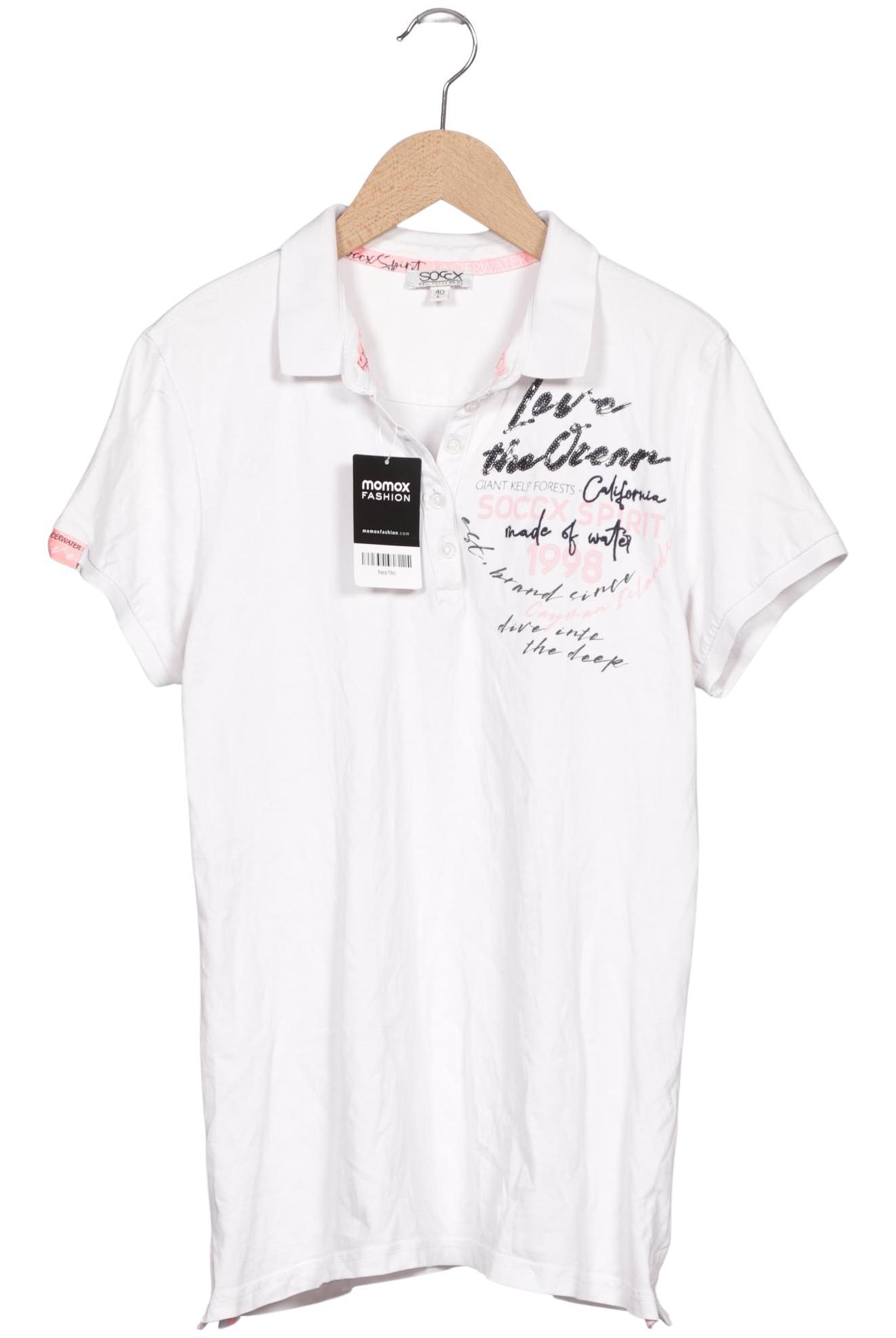 

Soccx Damen Poloshirt, weiß, Gr. 40
