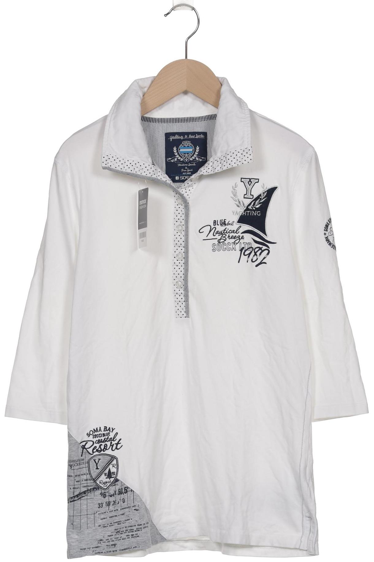 

Soccx Damen Poloshirt, weiß, Gr. 40