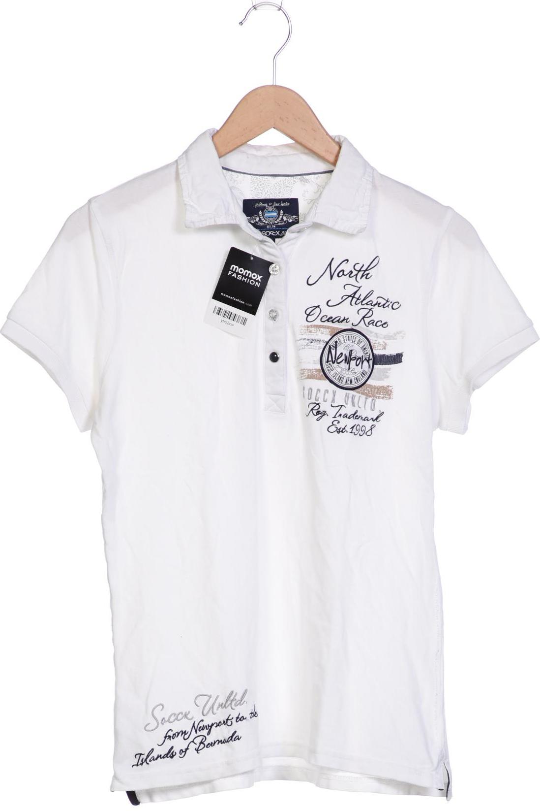 

SOCCX Damen Poloshirt, weiß