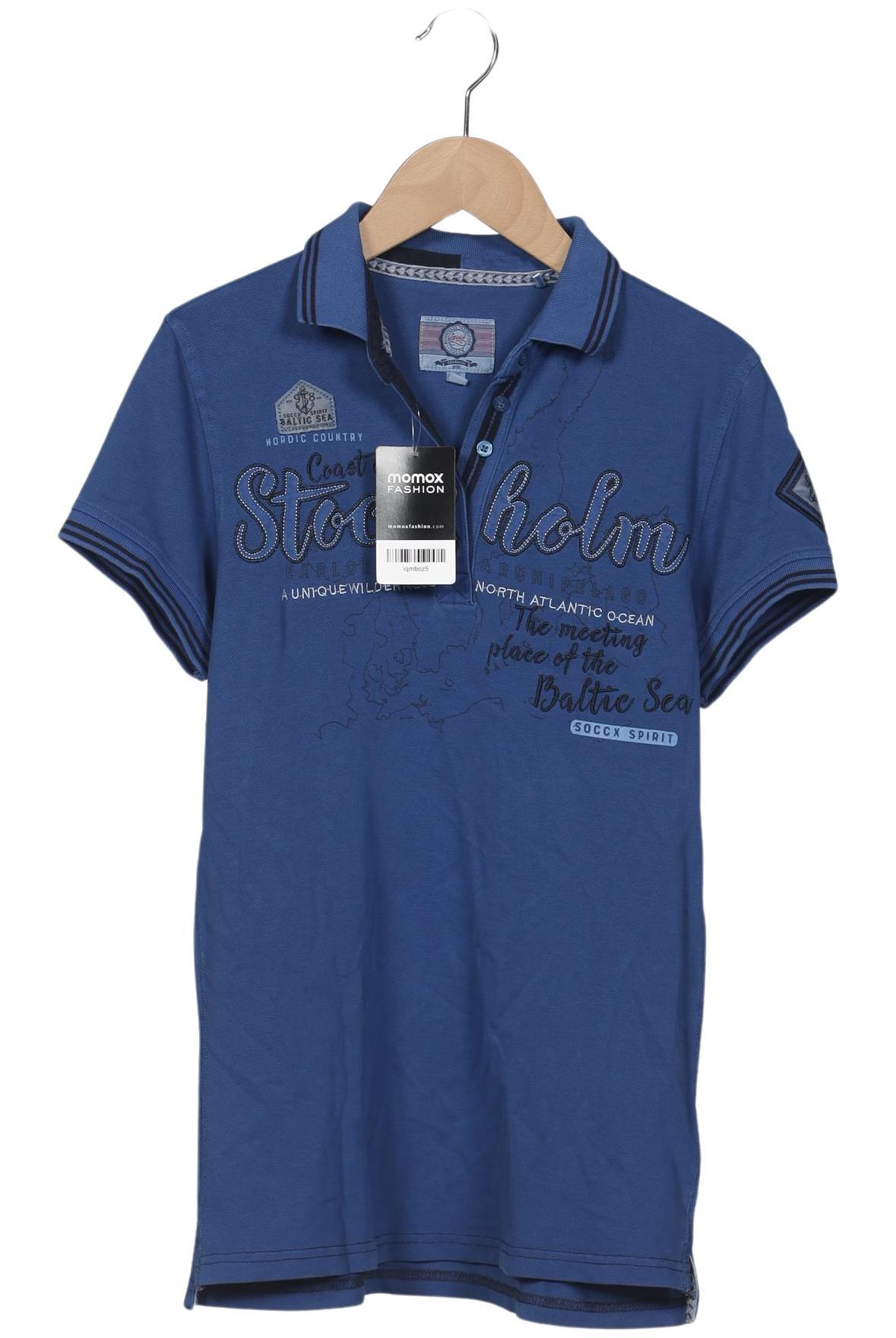 

Soccx Damen Poloshirt, blau, Gr. 36