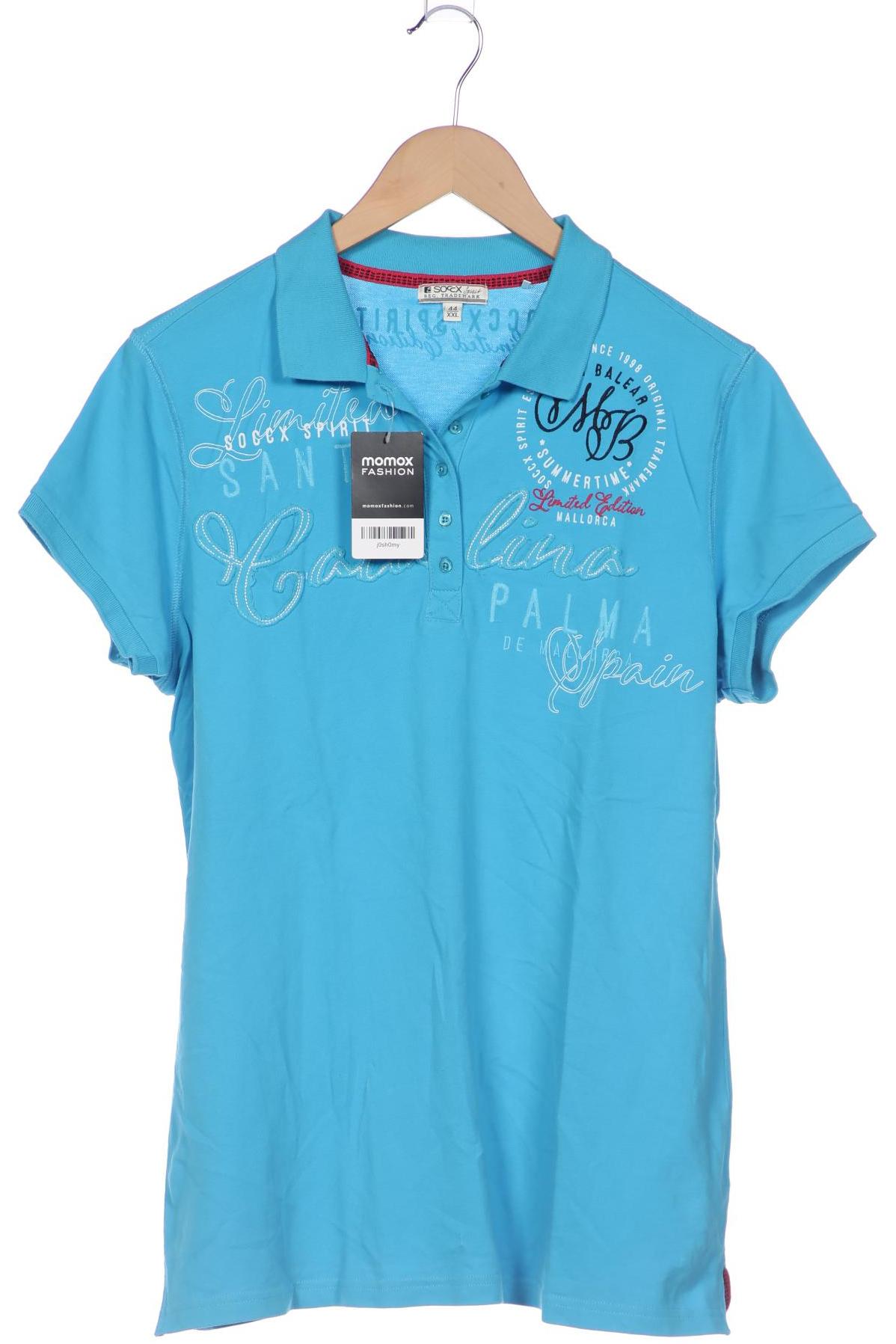 

Soccx Damen Poloshirt, blau, Gr. 44