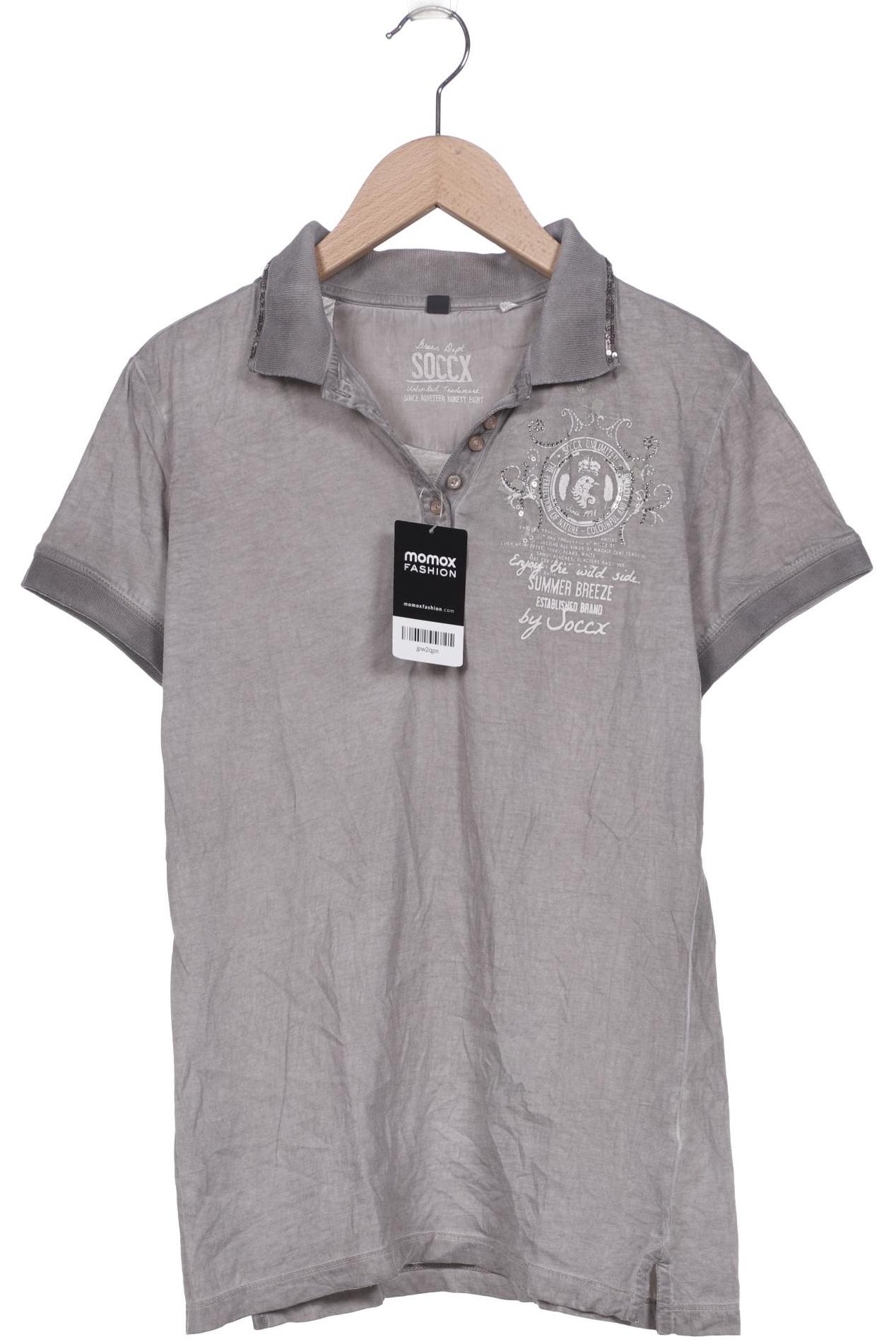 

SOCCX Damen Poloshirt, braun