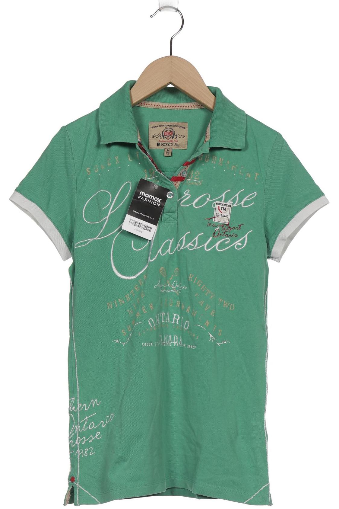 

Soccx Damen Poloshirt, grün, Gr. 34