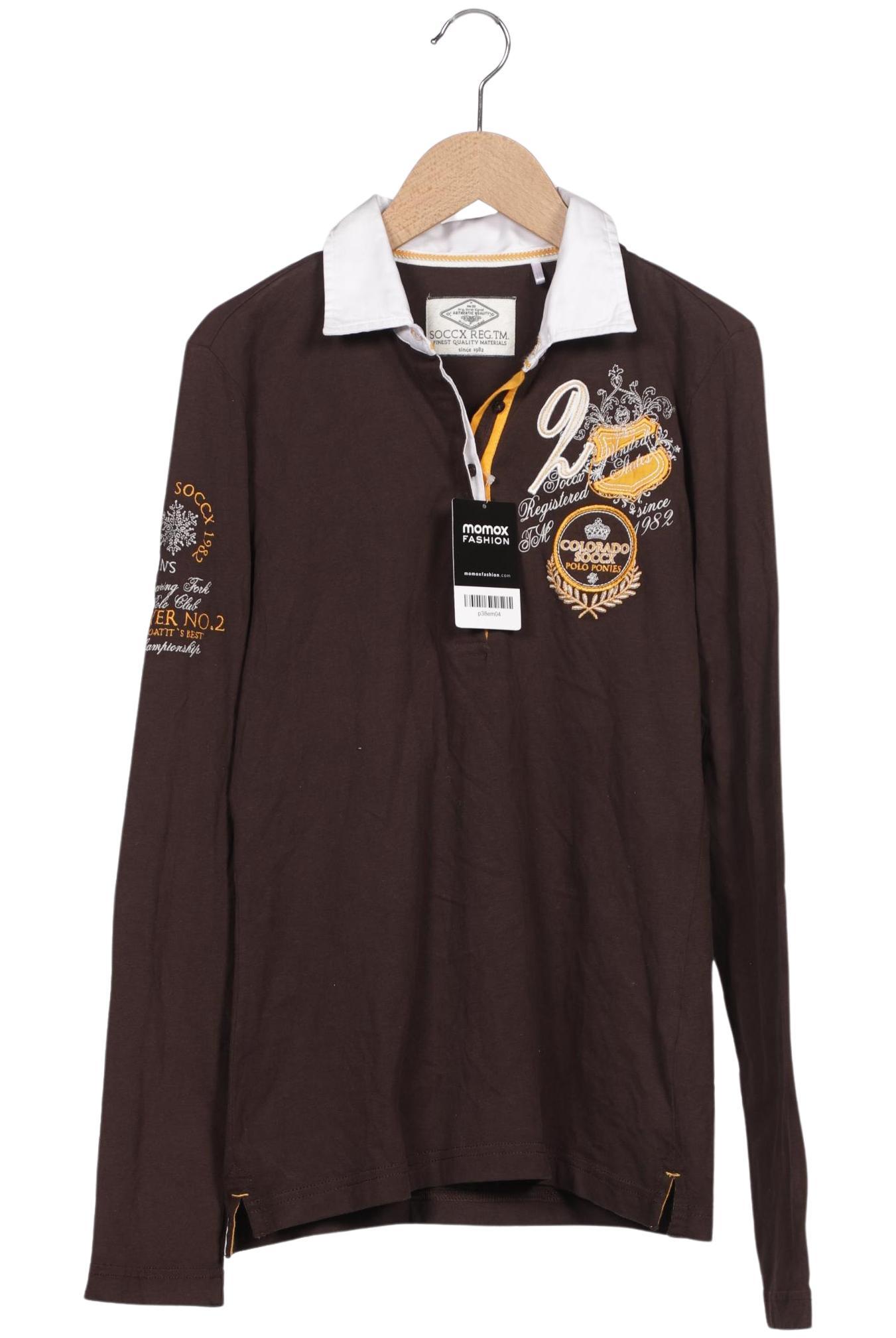 

Soccx Damen Poloshirt, braun, Gr. 38