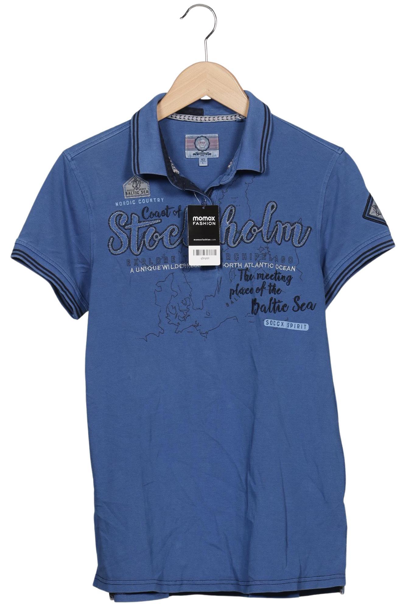 

Soccx Damen Poloshirt, blau, Gr. 42