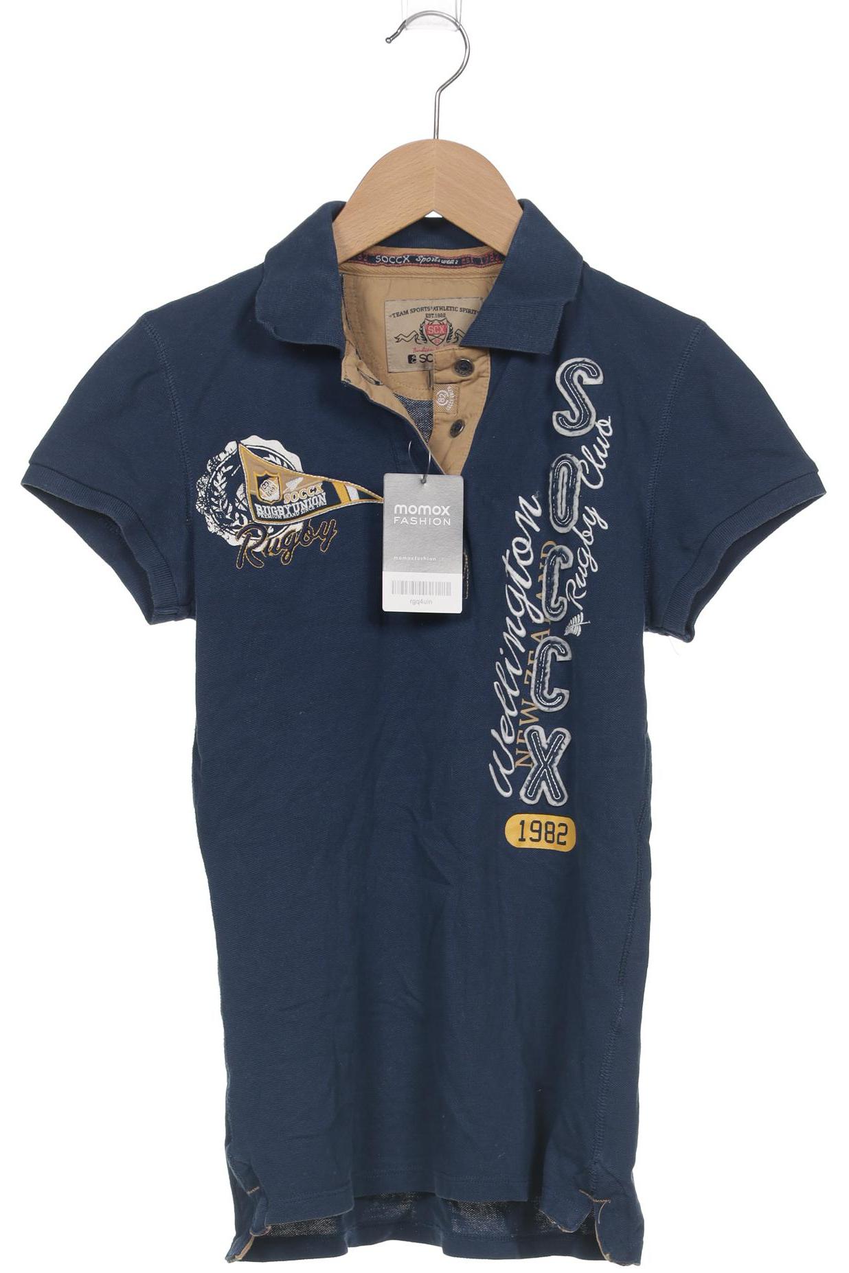 

Soccx Damen Poloshirt, blau, Gr. 36