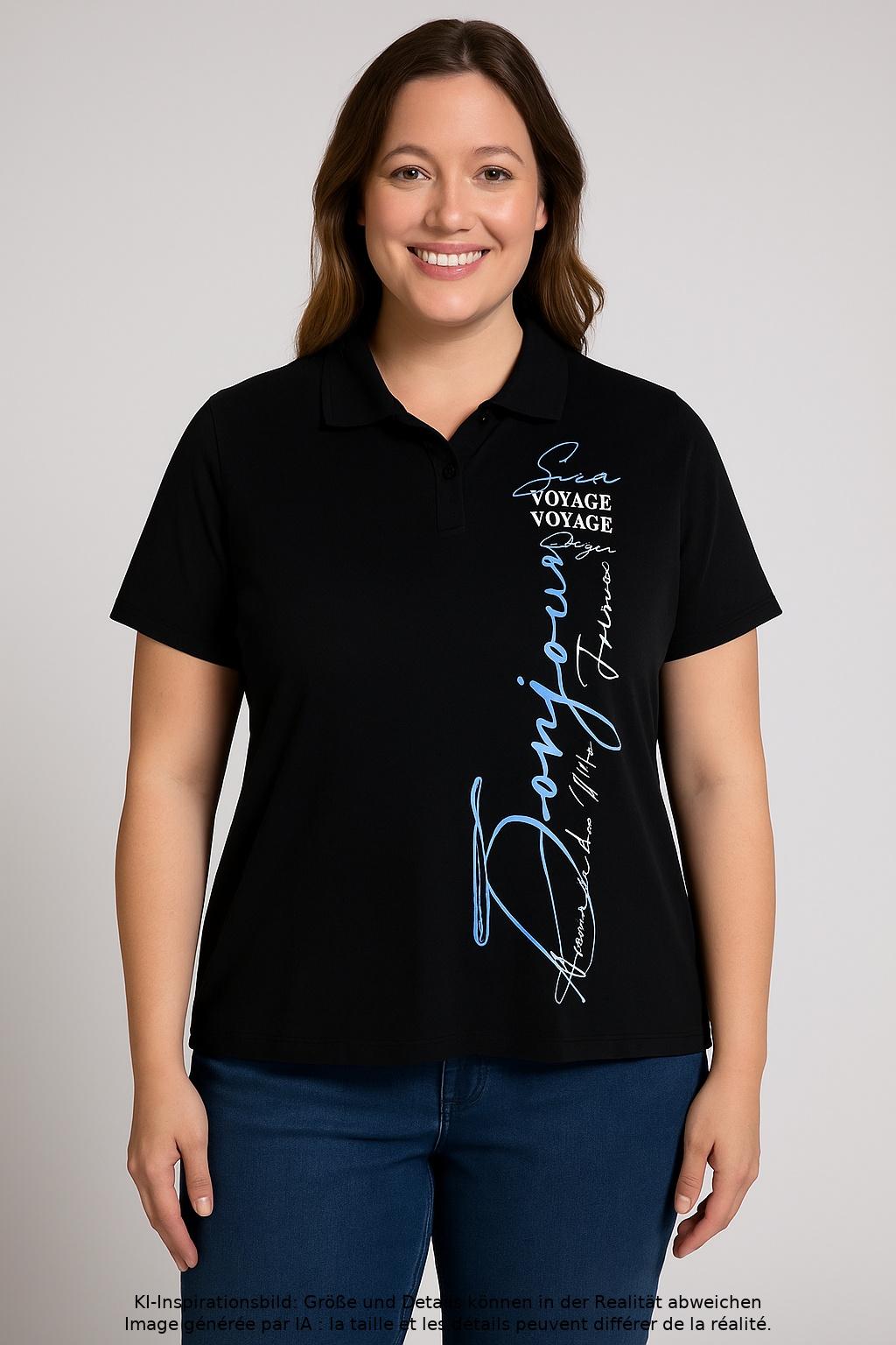 

Soccx Damen Poloshirt, schwarz, Gr. 44