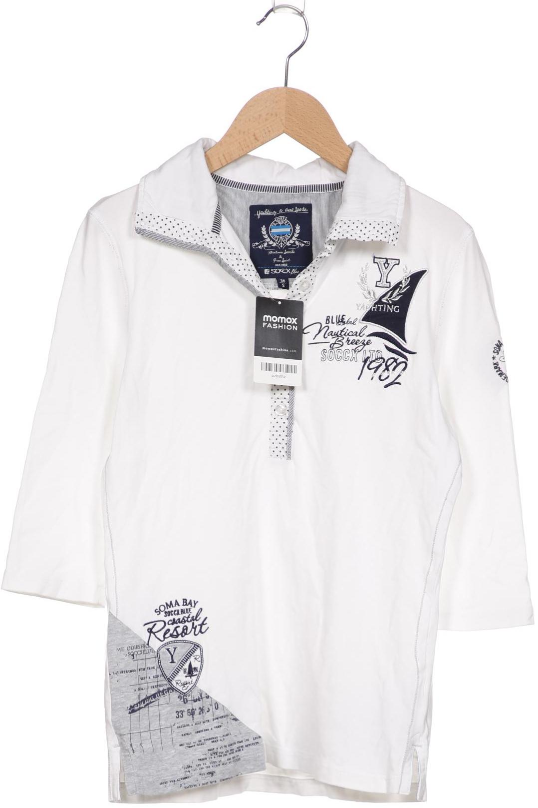 

SOCCX Damen Poloshirt, weiß
