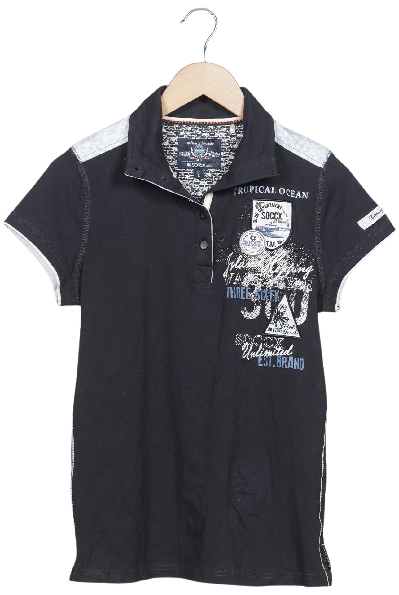 

Soccx Damen Poloshirt, marineblau, Gr. 40