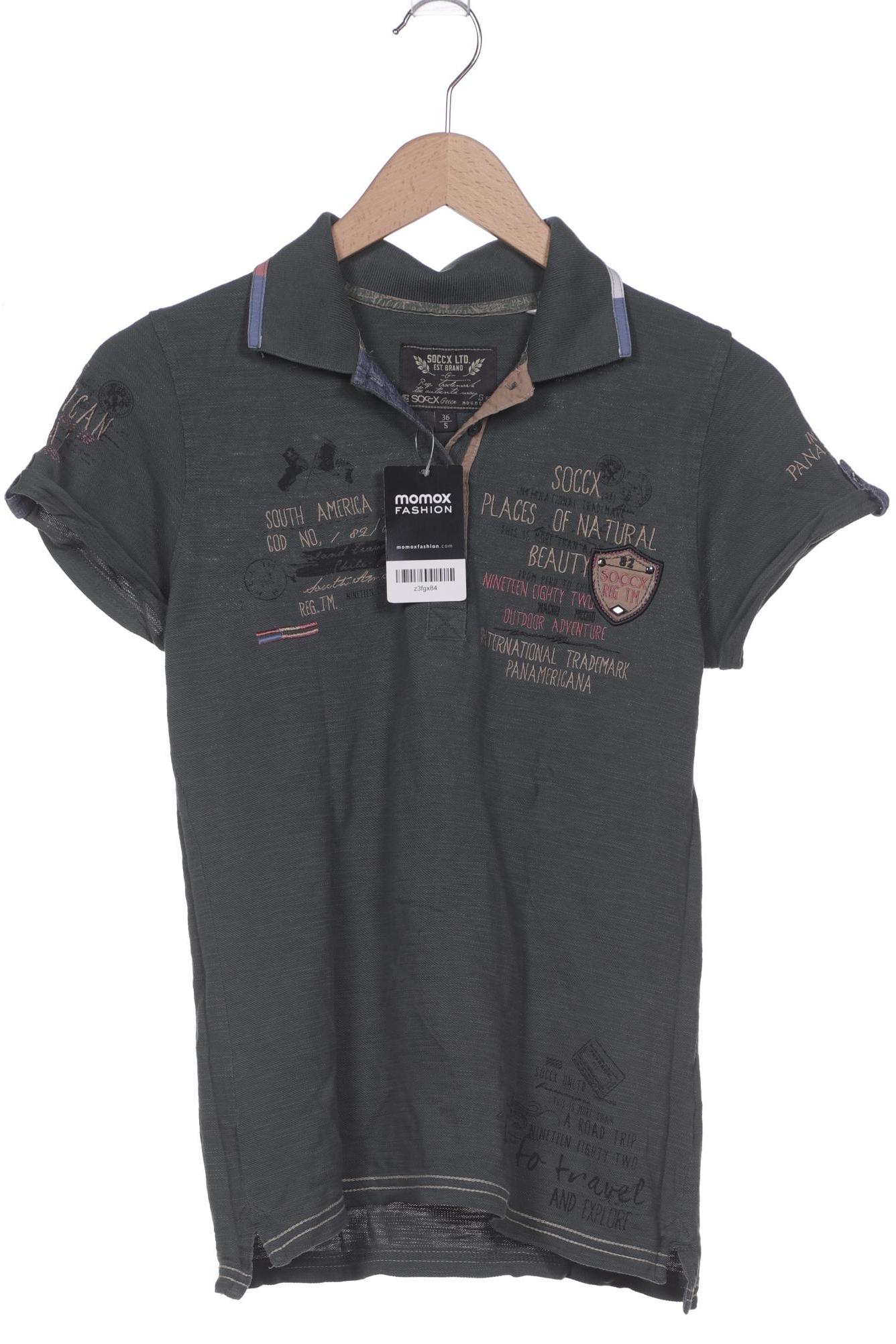 

Soccx Damen Poloshirt, grün, Gr. 36