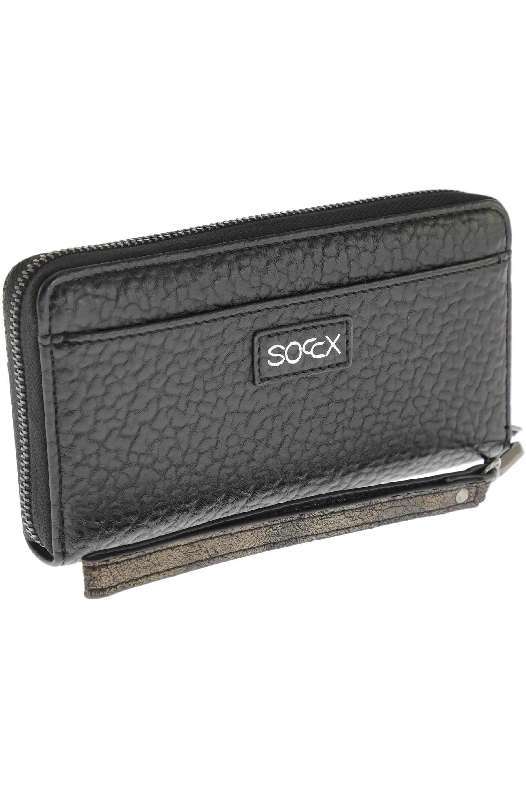 

Soccx Damen Portemonnaie, schwarz, Gr.