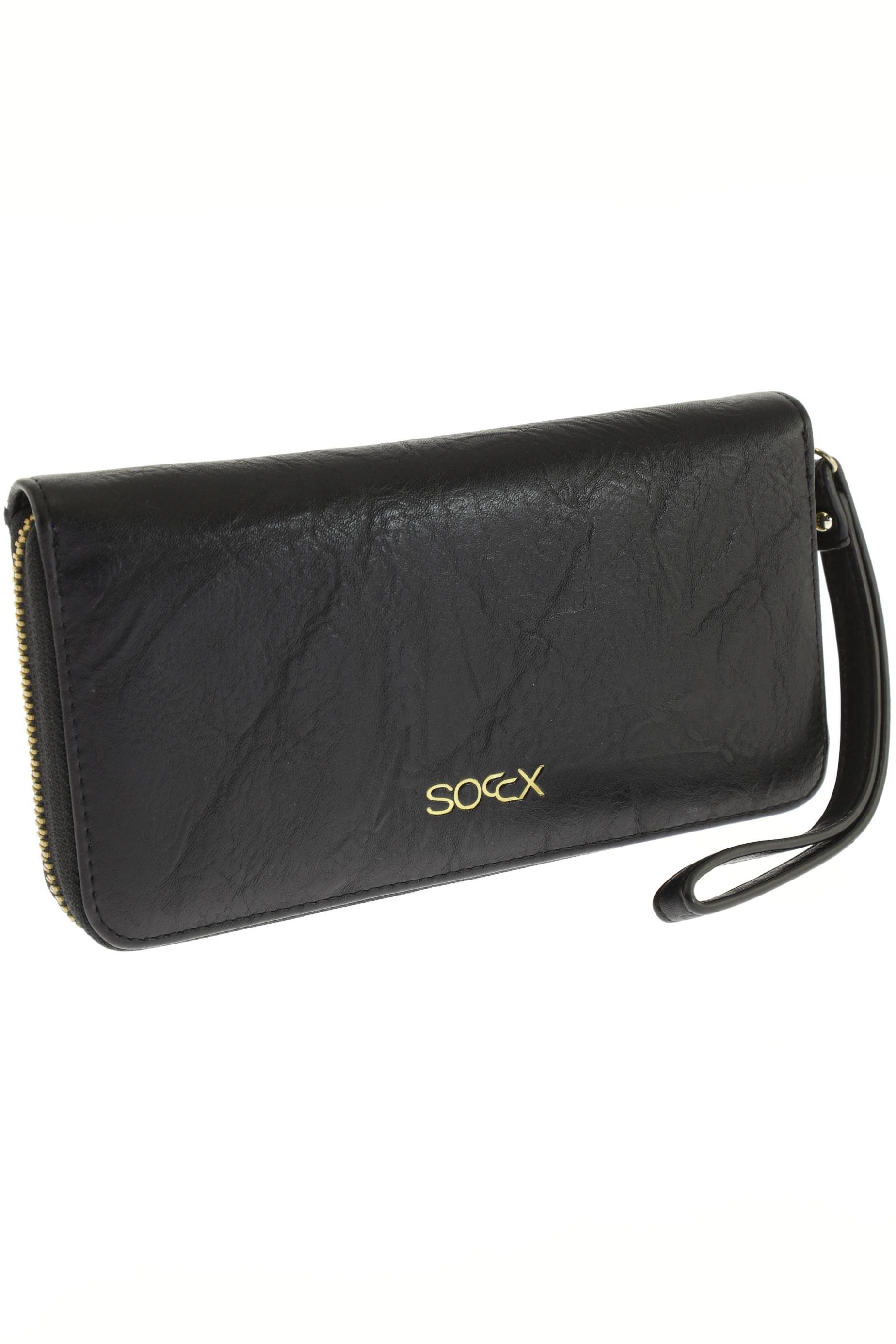 

SOCCX Damen Portemonnaie, schwarz