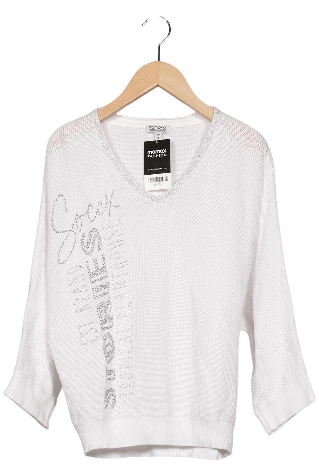 

Soccx Damen Pullover, weiß, Gr. 34