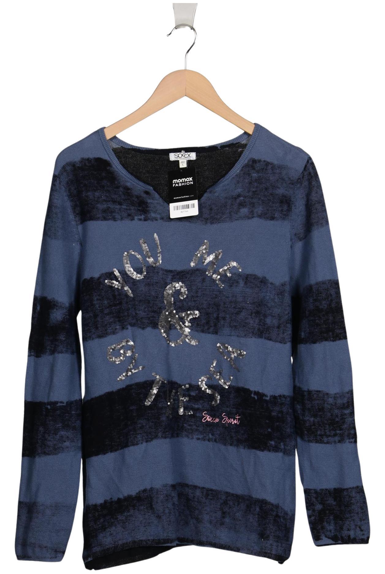 

Soccx Damen Pullover, blau, Gr. 40